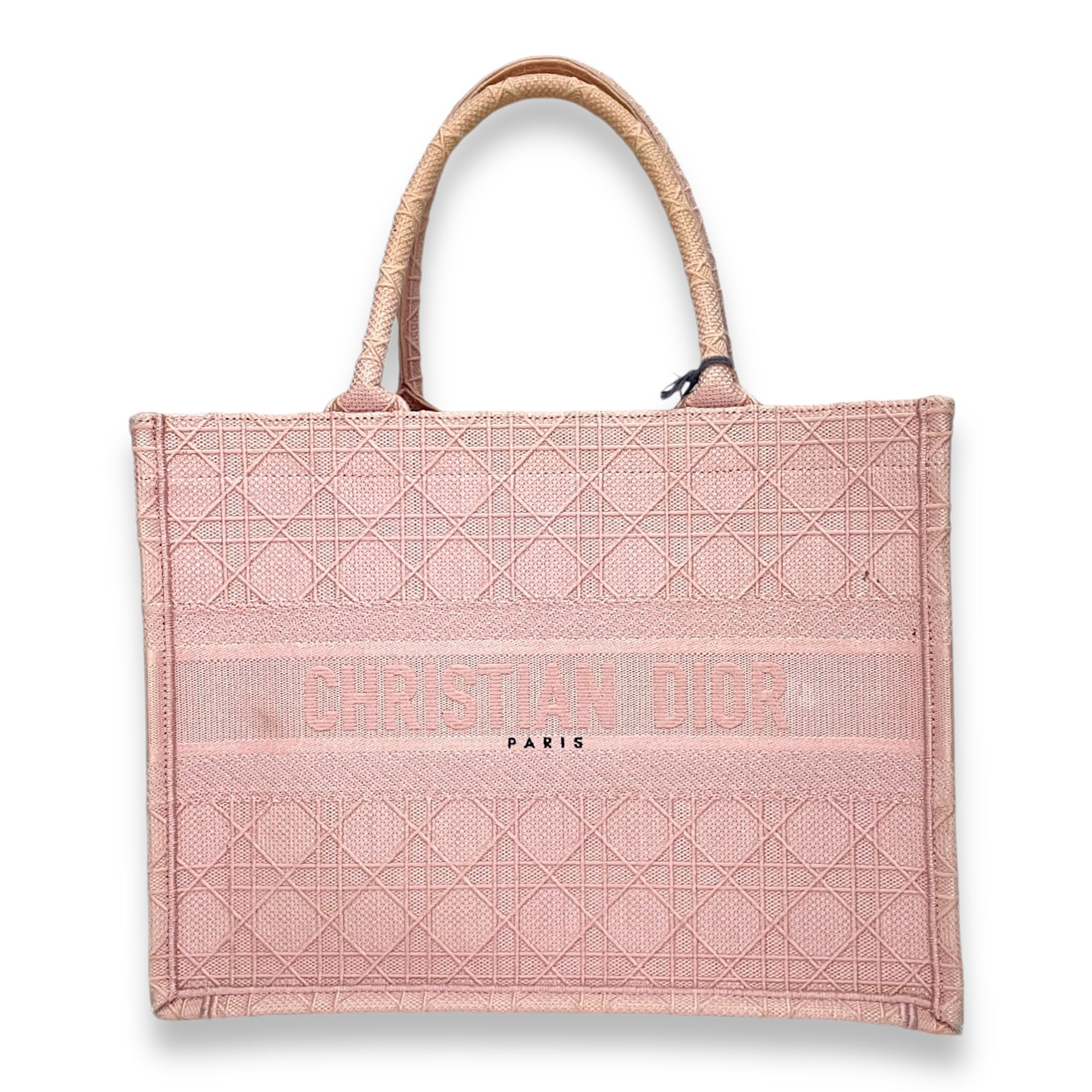 Dior  Embroidered Cannage Book Tote Medium Tote bag in Canvas, N/A Hardware S2406083CH