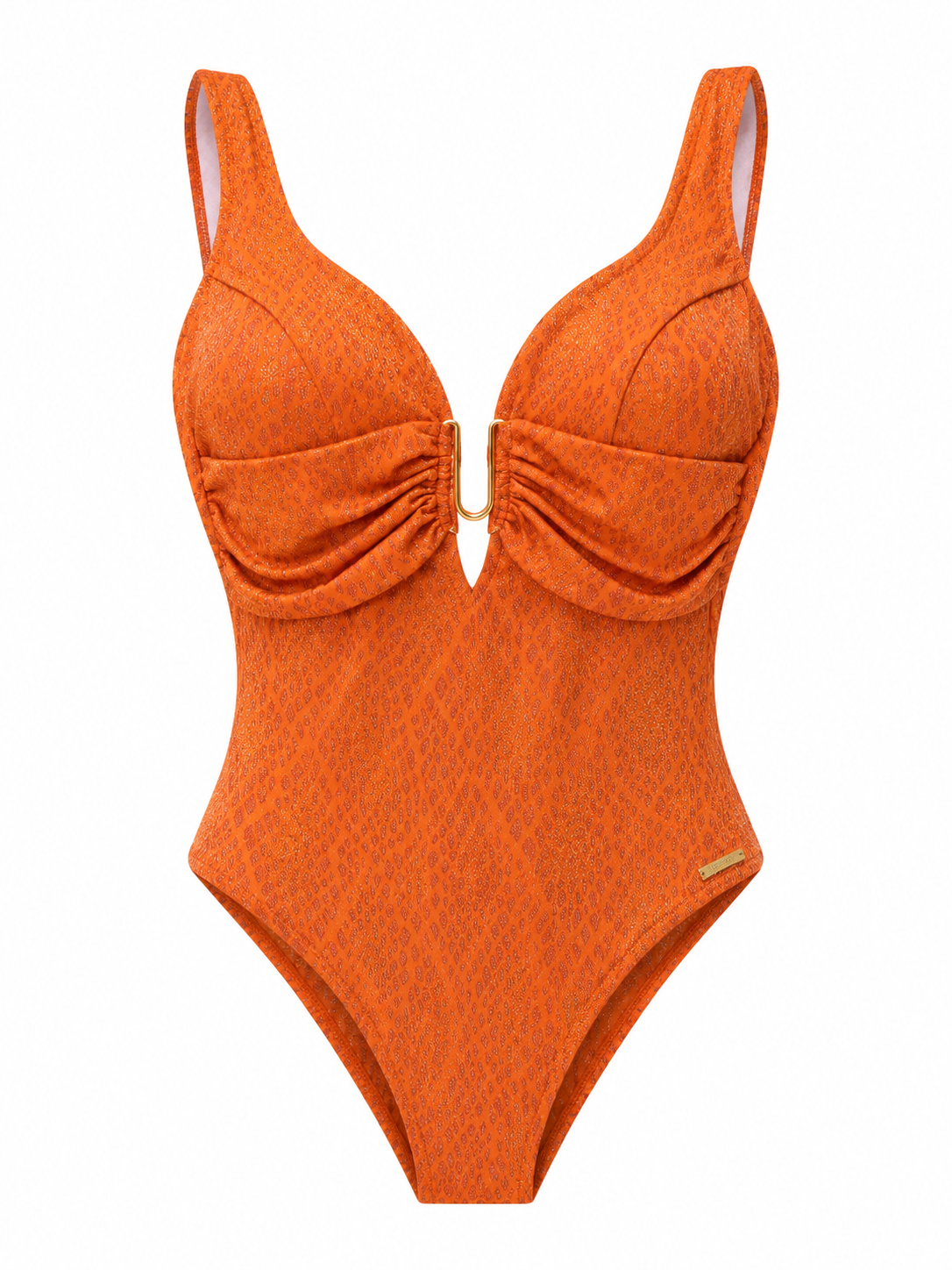 SWIMSUIT 1 PIECE ORANGE GLITTERS SNAKE MCL12881