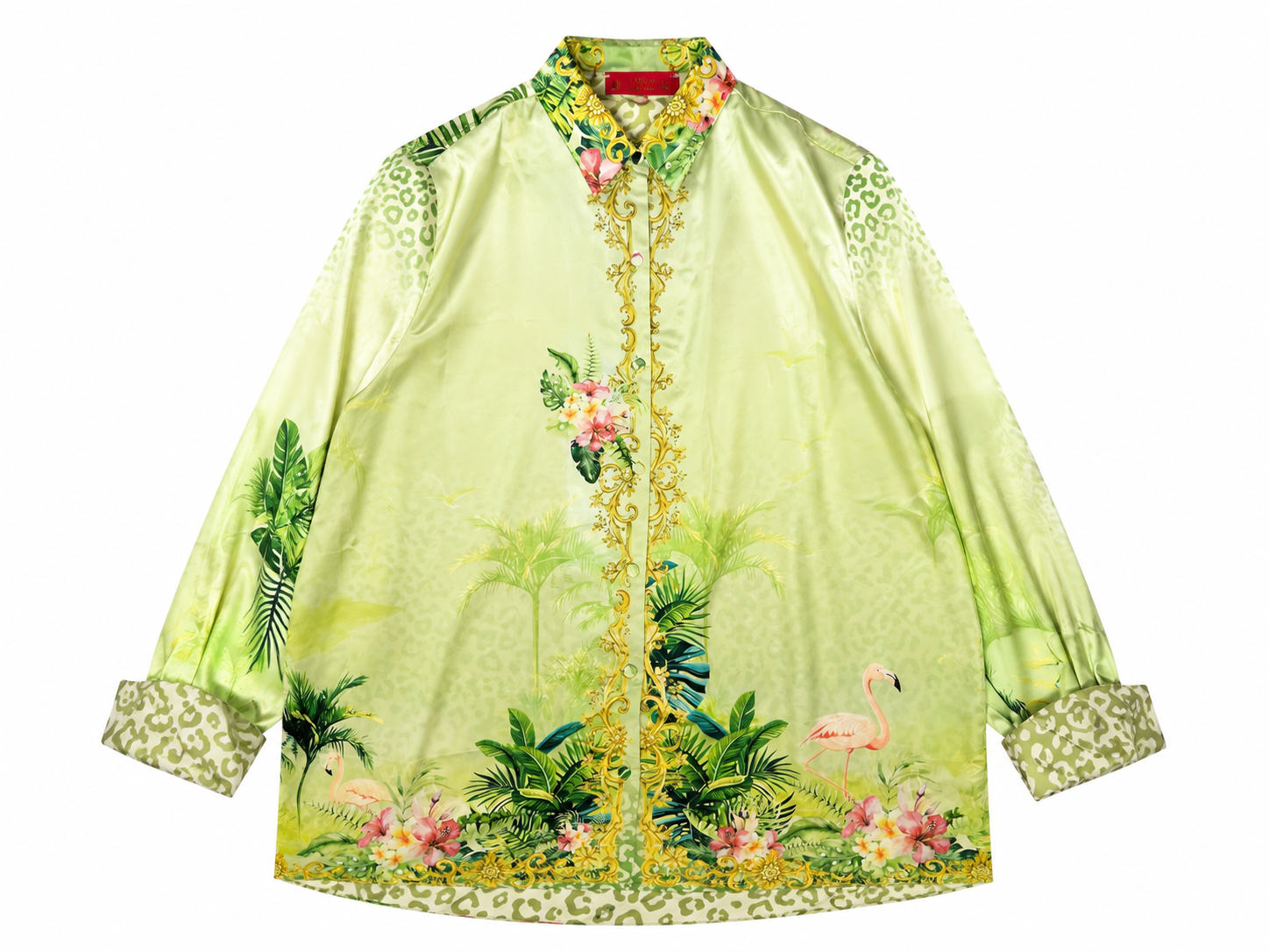 SHIRT AVILA FLAMINGO JUNGLE GREEN MCL13106