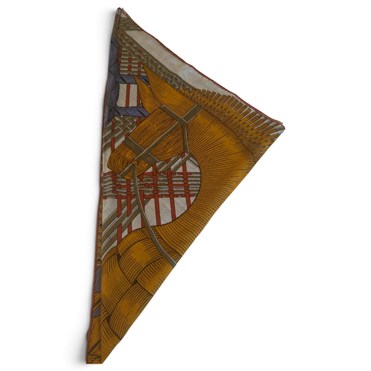 25. Hermes 140cm Cashmere/ Silk Large Triangle Scarf - in Box