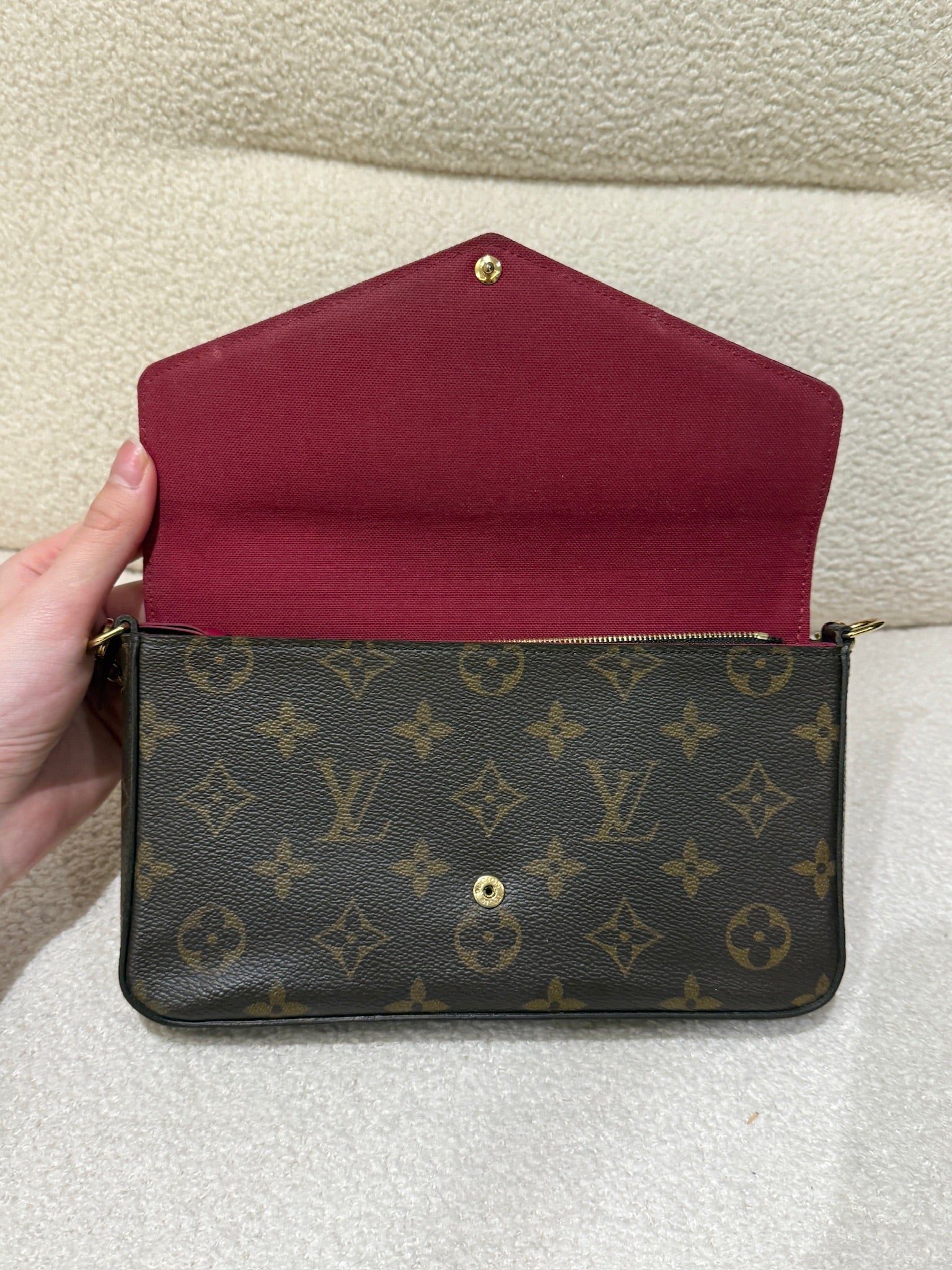 Louis Vuitton Pochette Felicie Monogram - Fuchsia