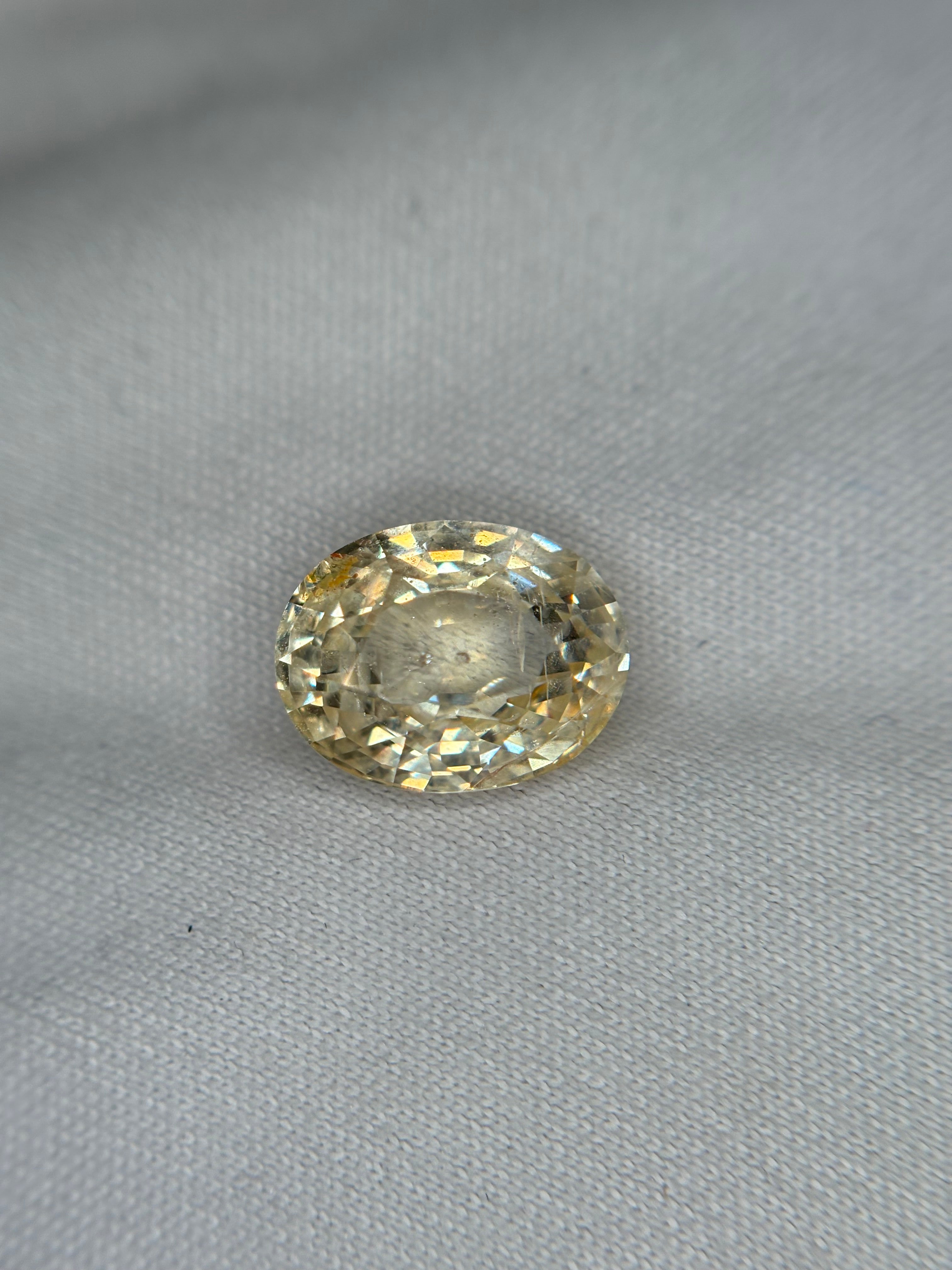6.79ct Natural Yellow Sapphire No Heat  THAIC0586