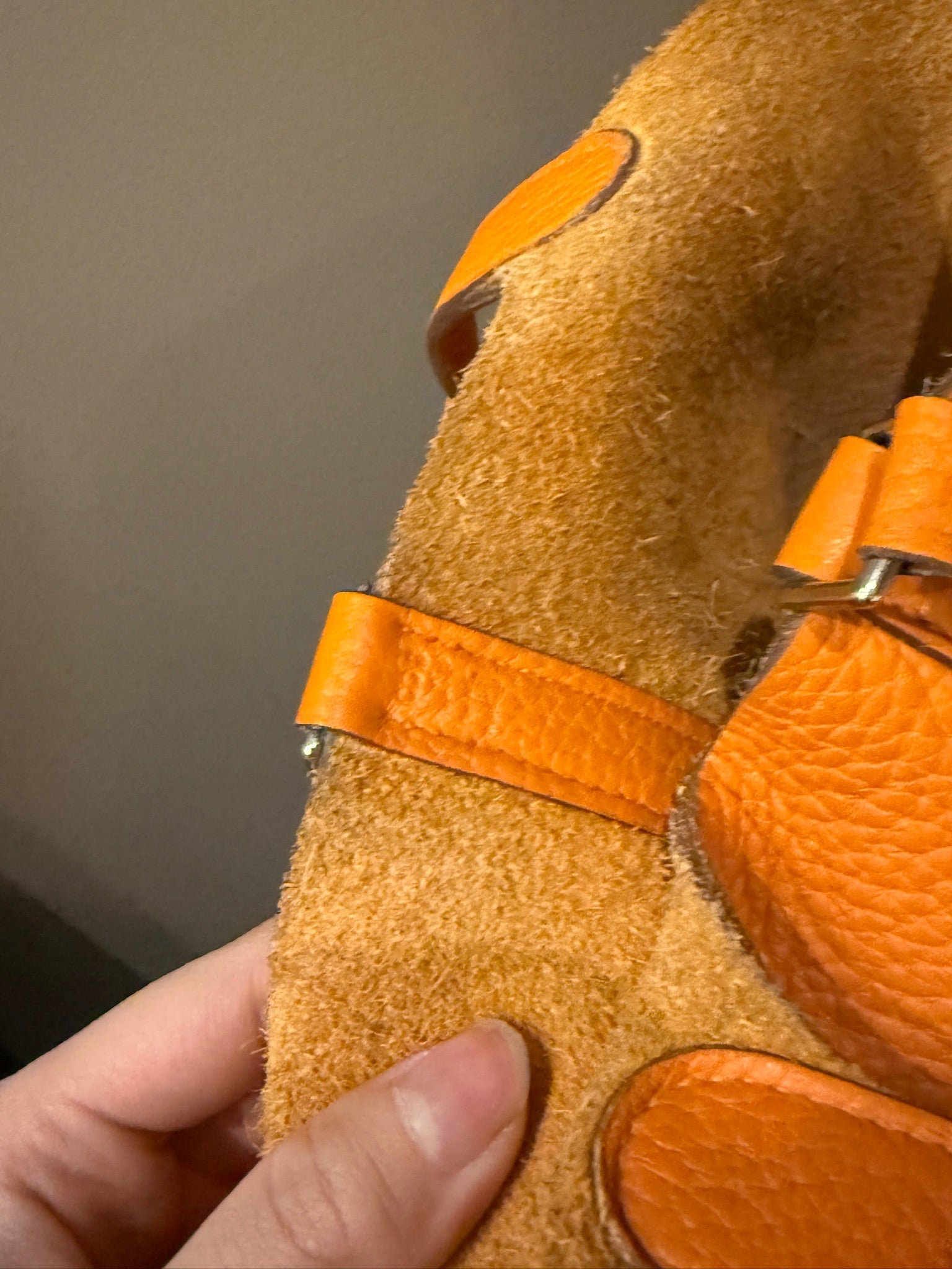 Hermès Picotin Lock 18 in orange Clemence leather with palladium hardware