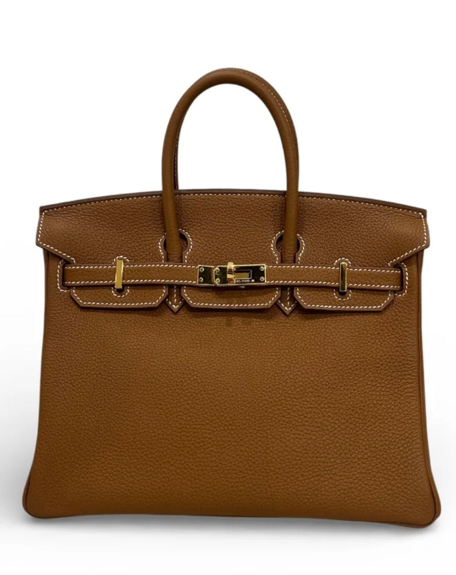 Hermes Birkin 25 Gold Togo with GHW - Full Set - B Stamp