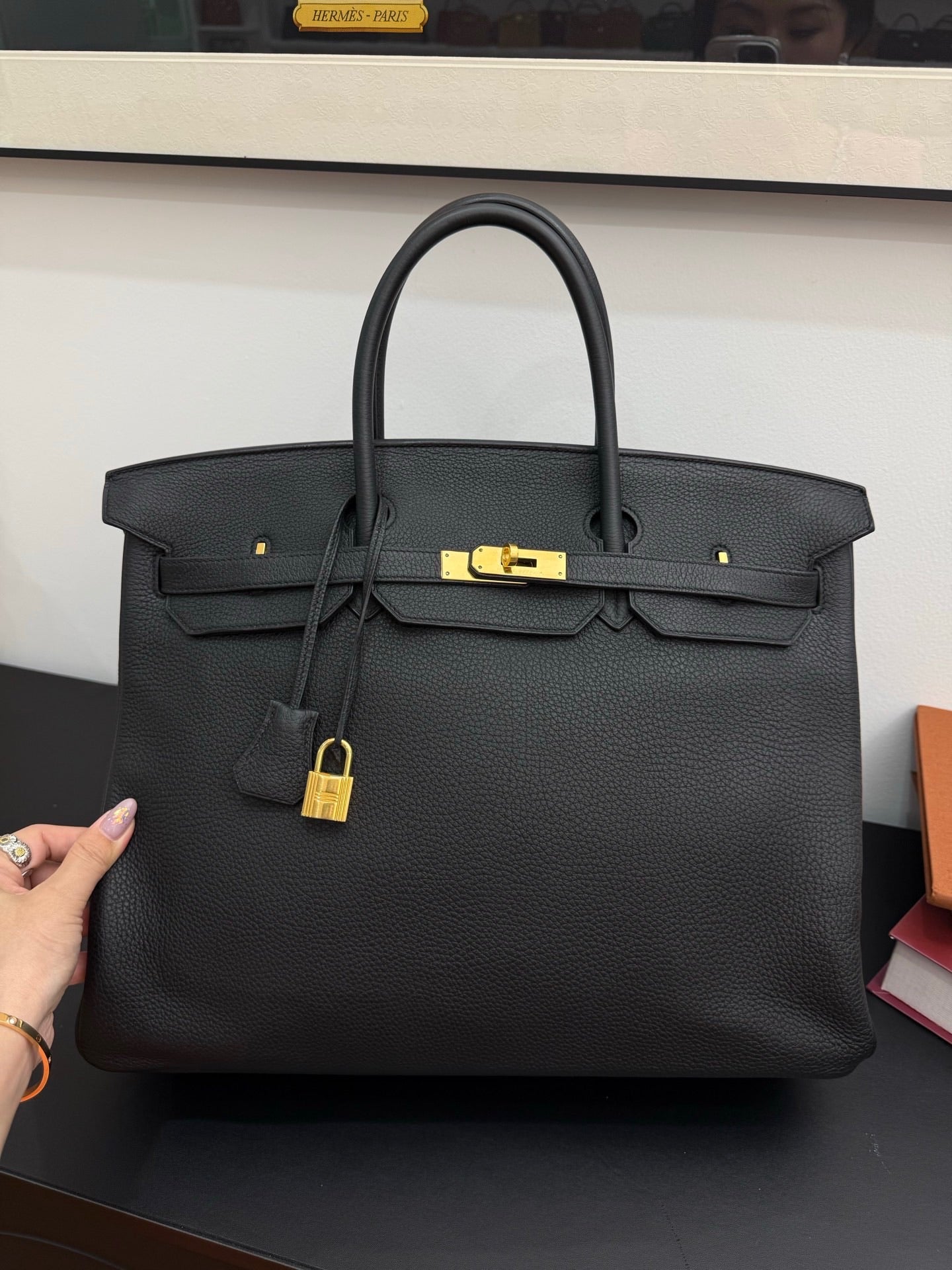Hermès Birkin 40 Black Togo Leather Gold Hardware Q Stamp