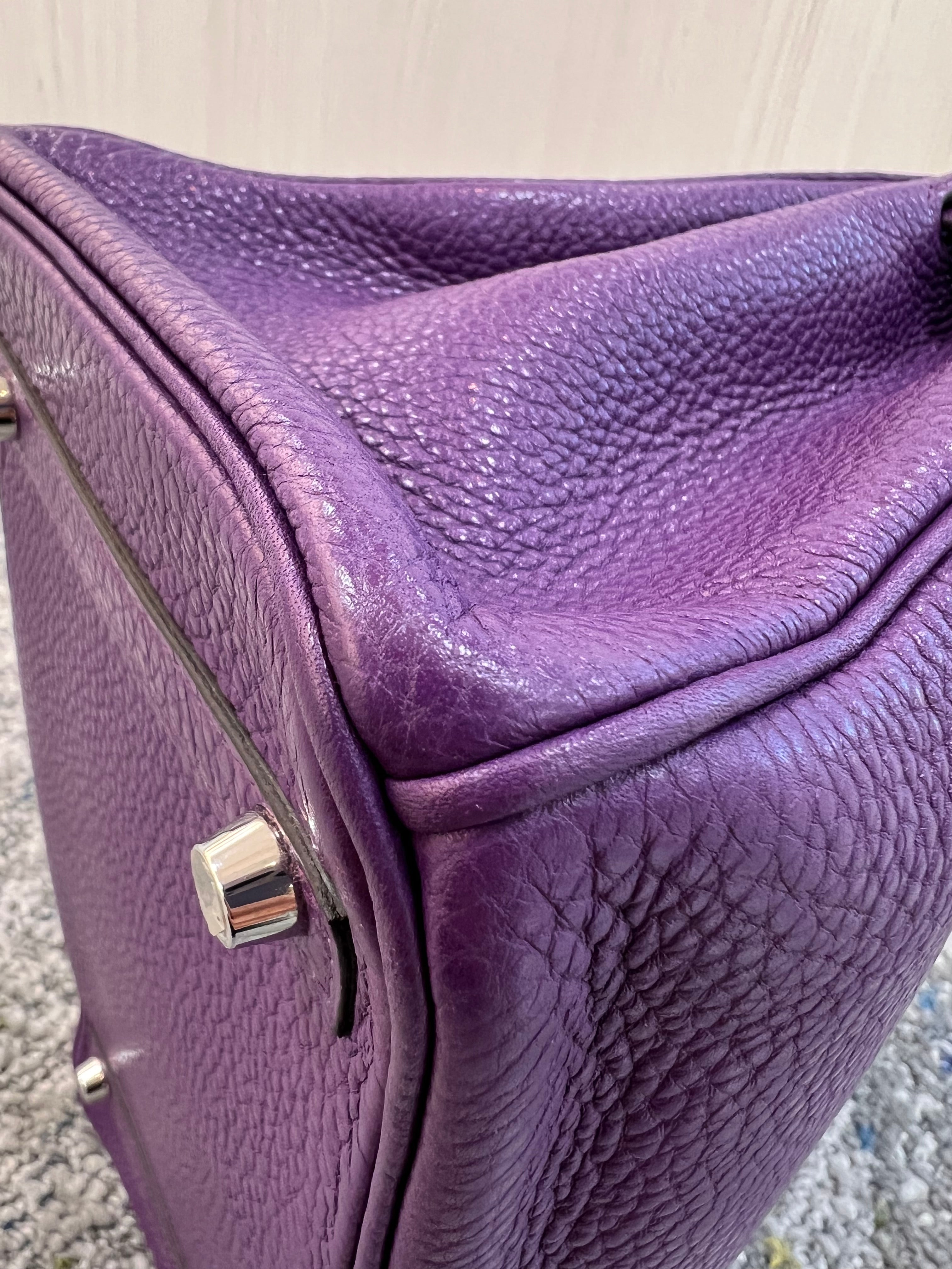 Hermes Birkin 30 Iris Clemence PHW #P 90257294