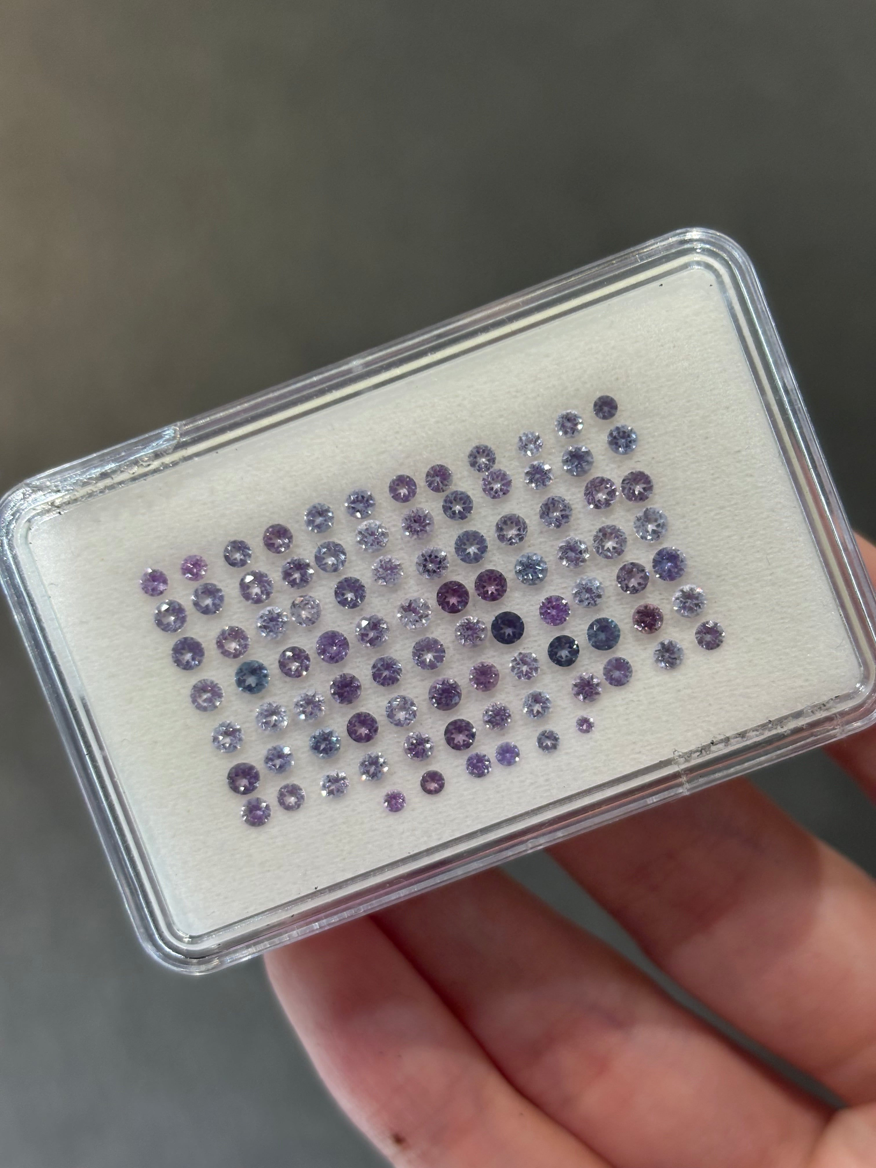 4.19ct Sri Lanka Spinel Round Blue Set  DXBCS4613