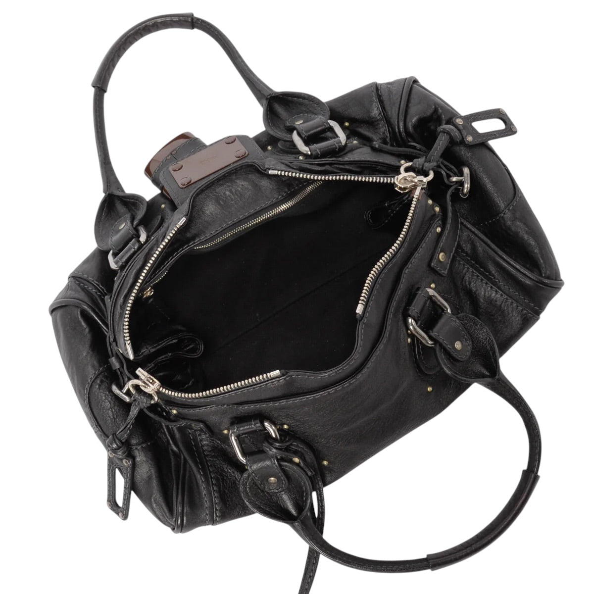 Chloe Black Grained Calfskin Small Paddington Bag