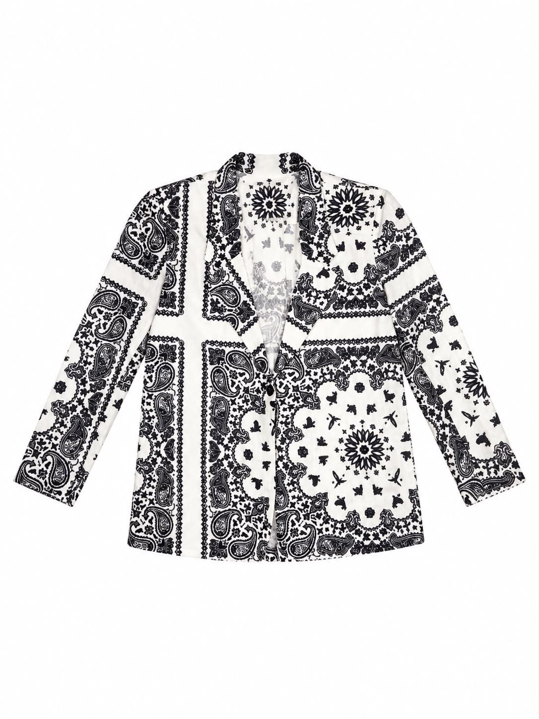 JACKET LINEN BANDANA BLACK WHITE DOVE MCL12296