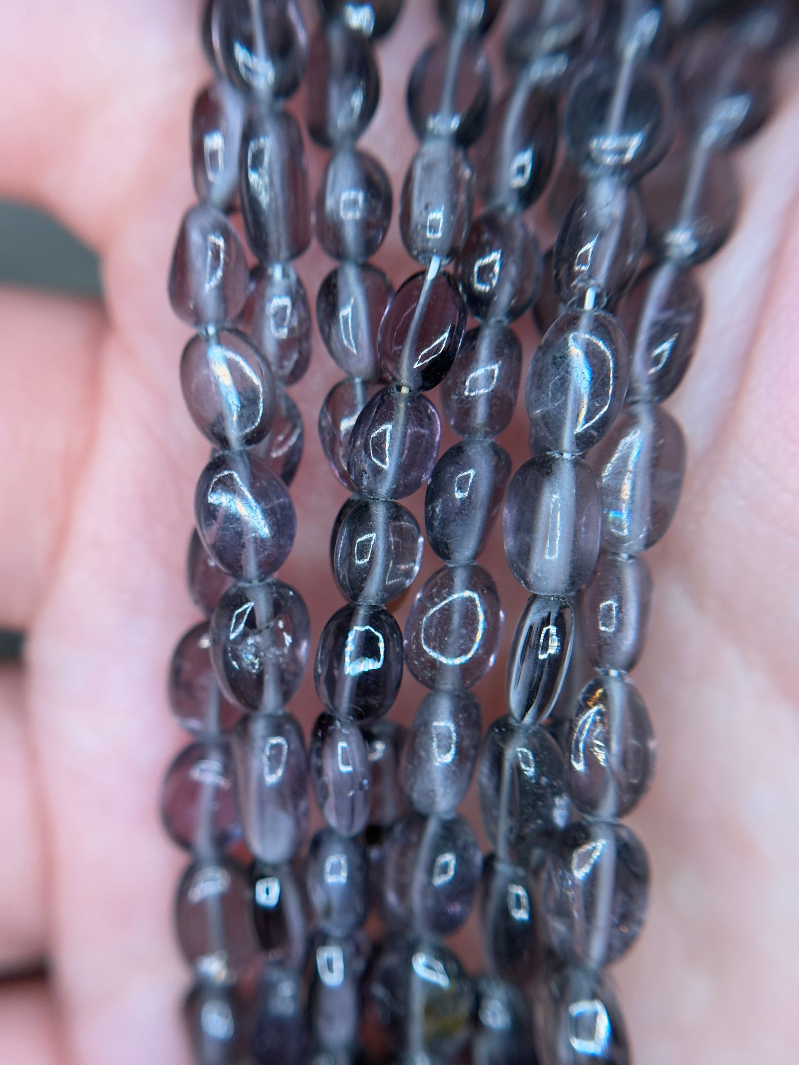 Spinel Stormy Grey 16" (rare, gem quality) #30 THAIC0401