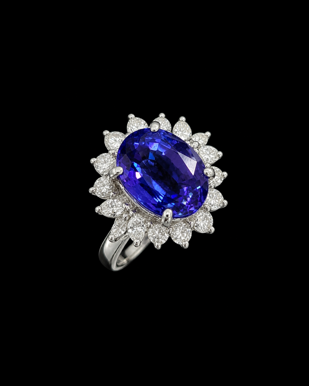 Tanzanite Diamond Ring in Pt900 / TZ4.88ct / D0.7ct 9739 JJC0719
