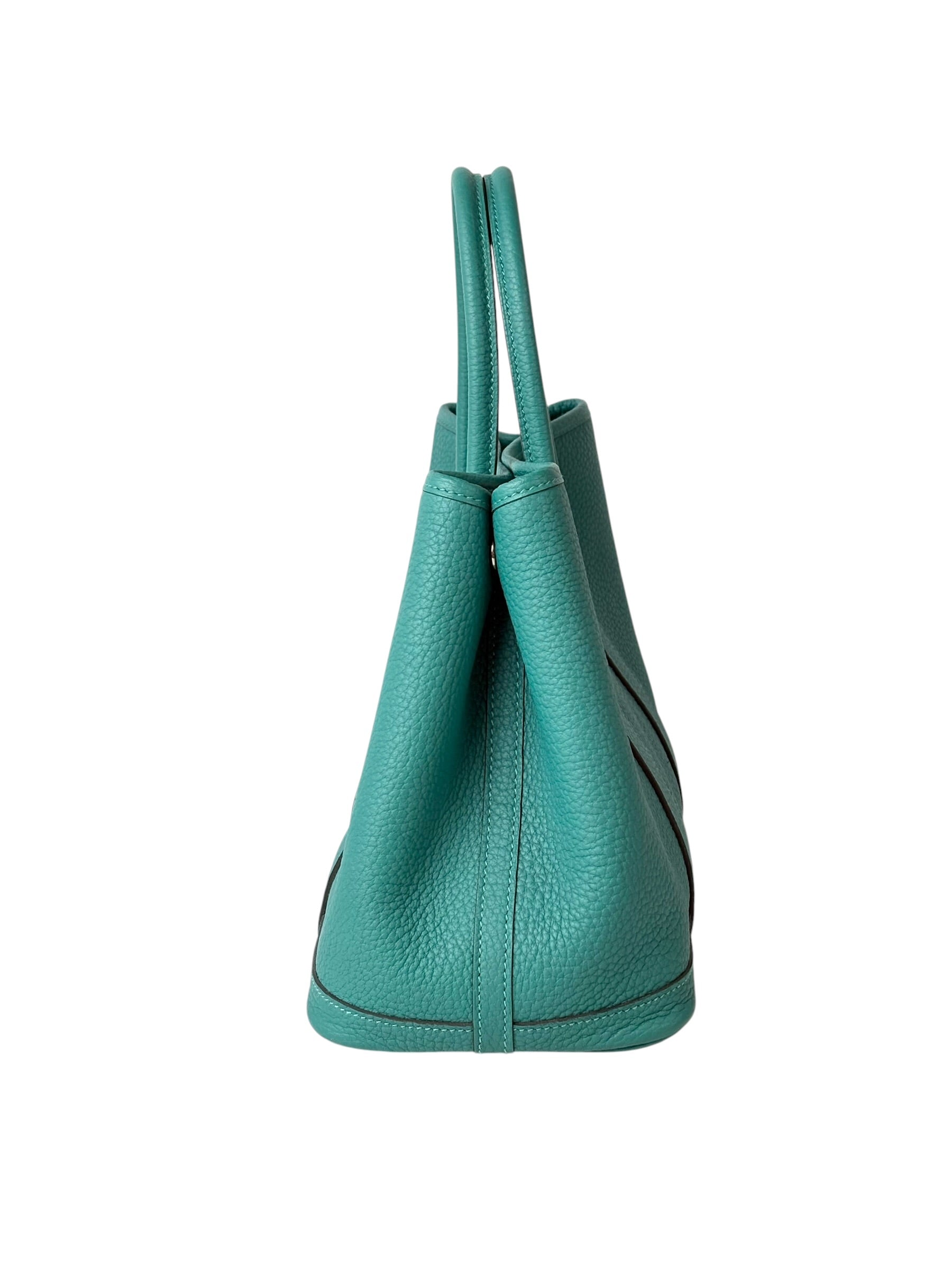 Hermes Malachite Garden Party 30 Bag