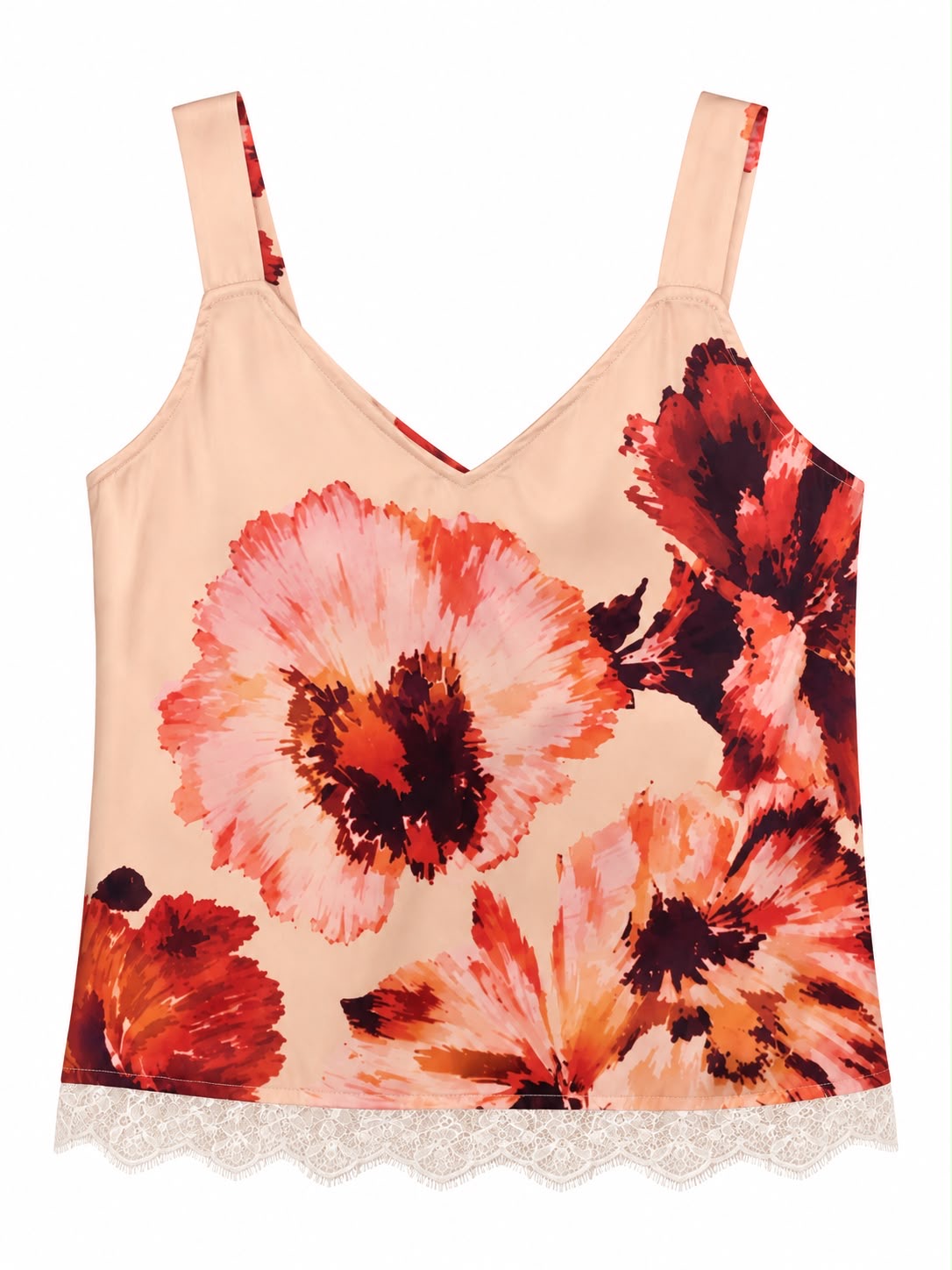 VIENNA TOP NUDE FLORAL PLACEMENT MCL13401