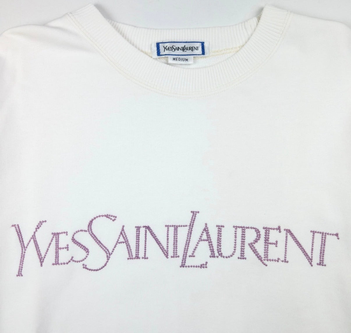 Vintage YSL Yves Saint Laurent Embroidered Sweatshirt Size XX DBXM0015
