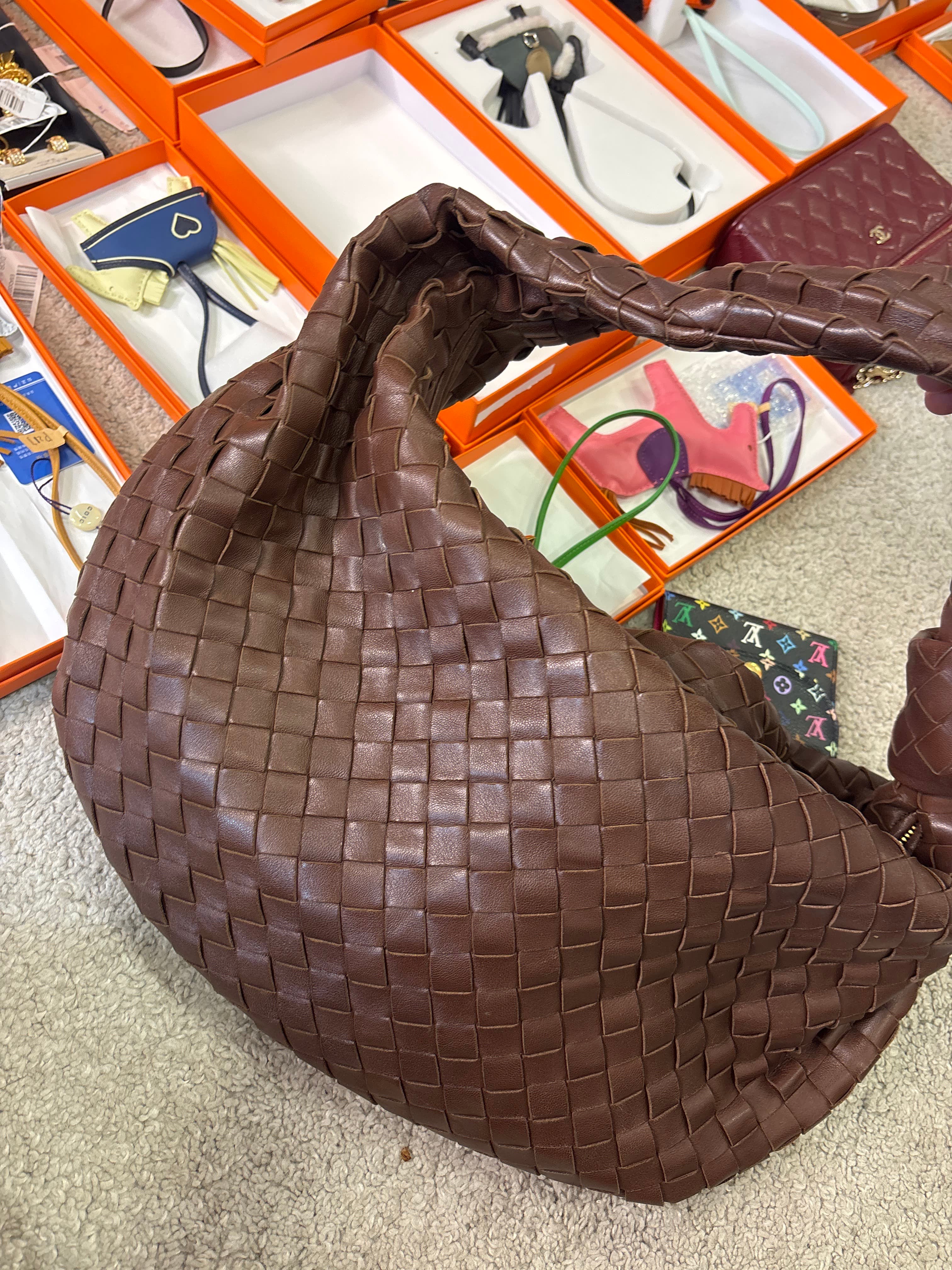 Luxury Promise Bottega Jodie large brown ALC4307