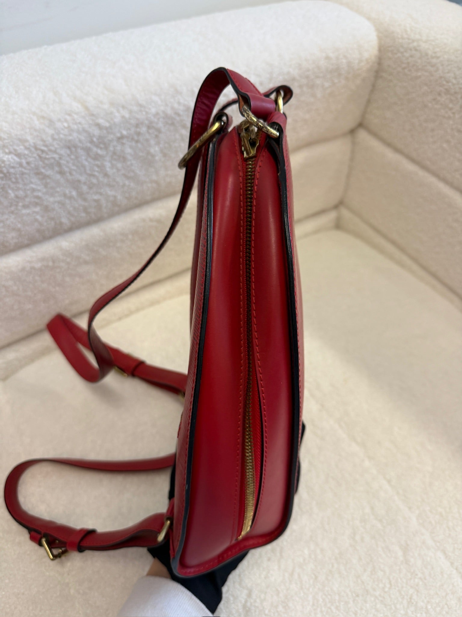 Louis Vuitton Mavillon Red Epi Leather Backpack