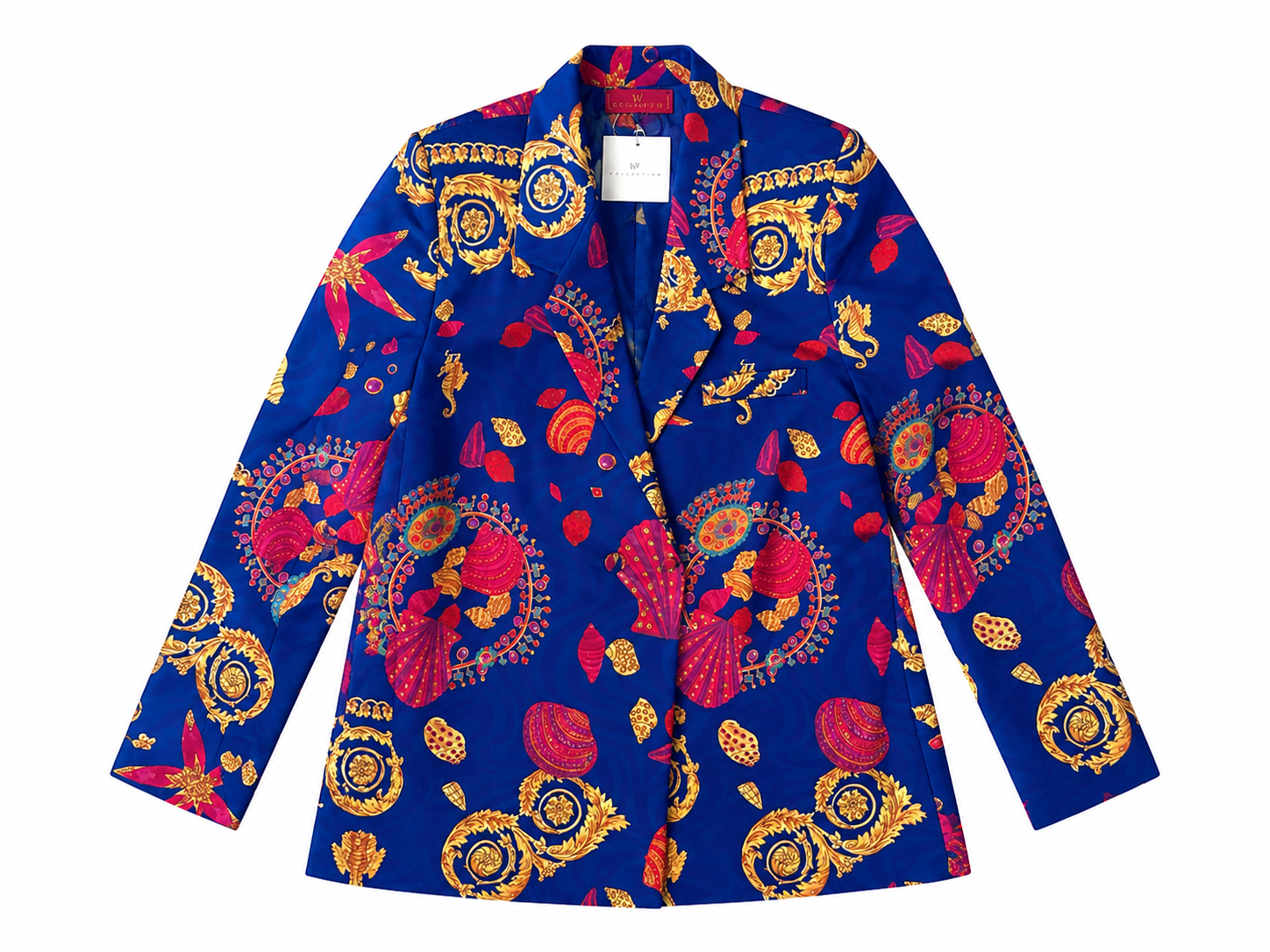 JACKET SILK CREPE JUSTIN PAMAGEE BLUE MCL13101