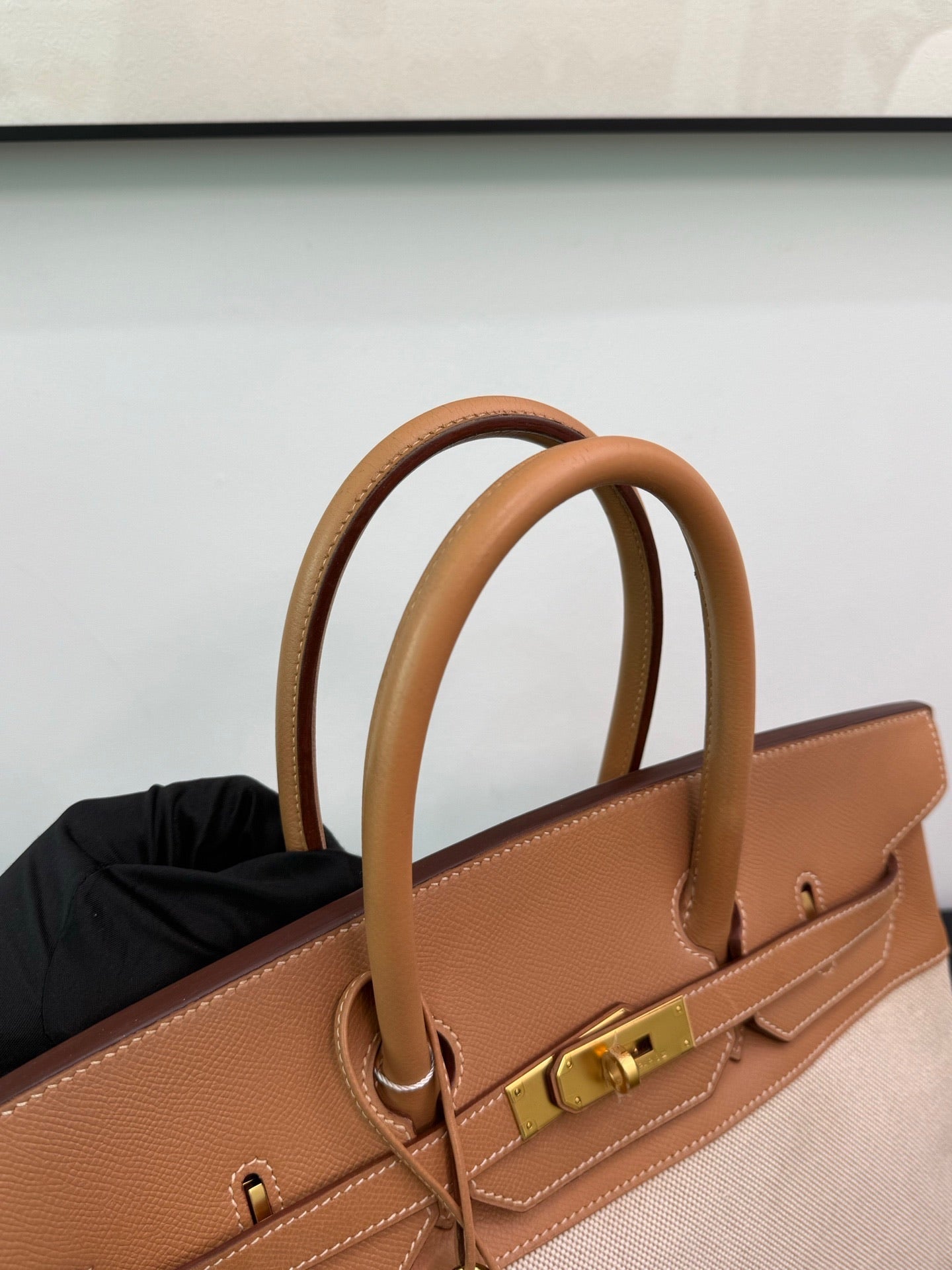 Hermès Birkin 35 Toile & Natural Leather GHW