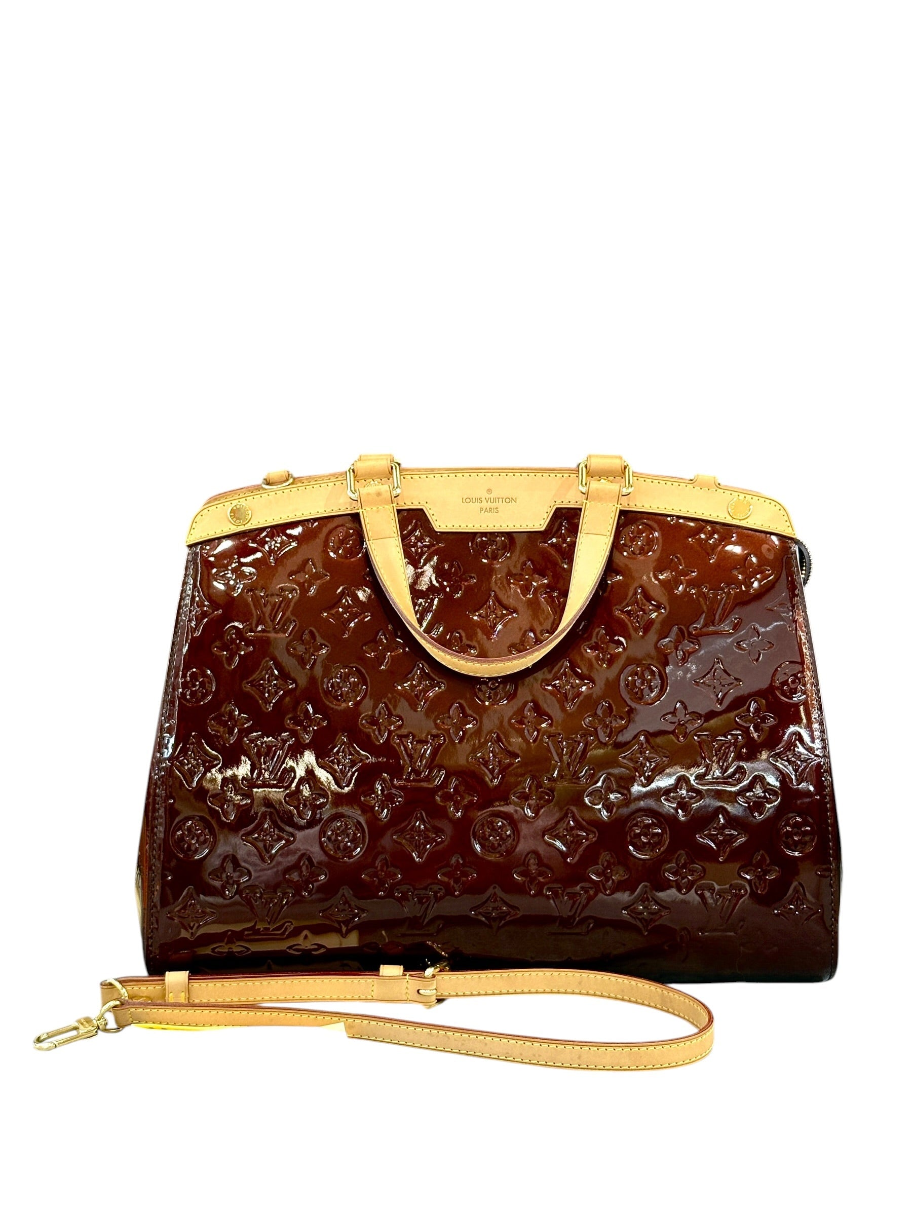 Louis Vuitton Burgundy Amarante GM in Vernis Leather Bag - Full Set