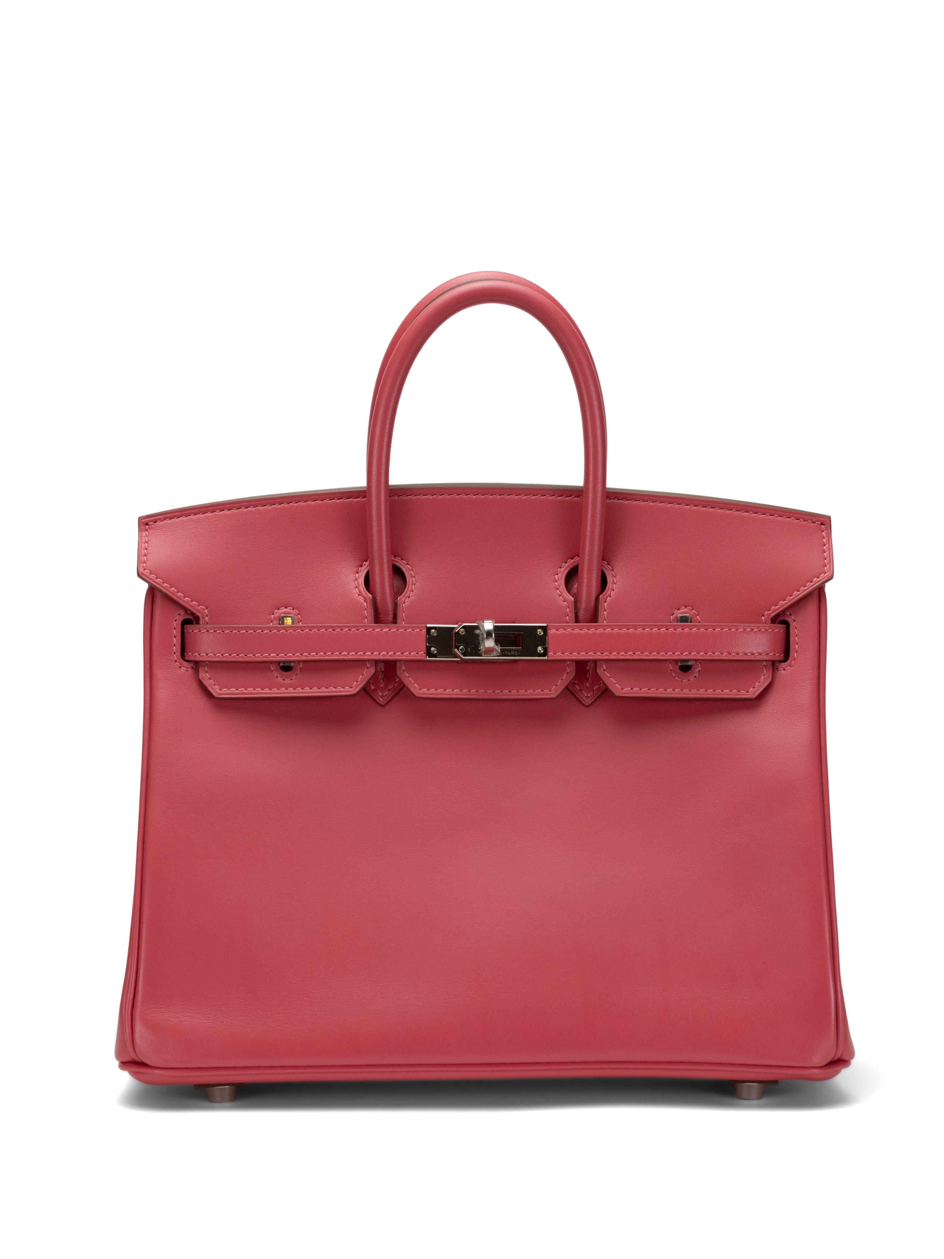 HERMÈS BIRKIN 25CM ROSE LIPSTICK Tadelakt Leather with Palladium Hardware