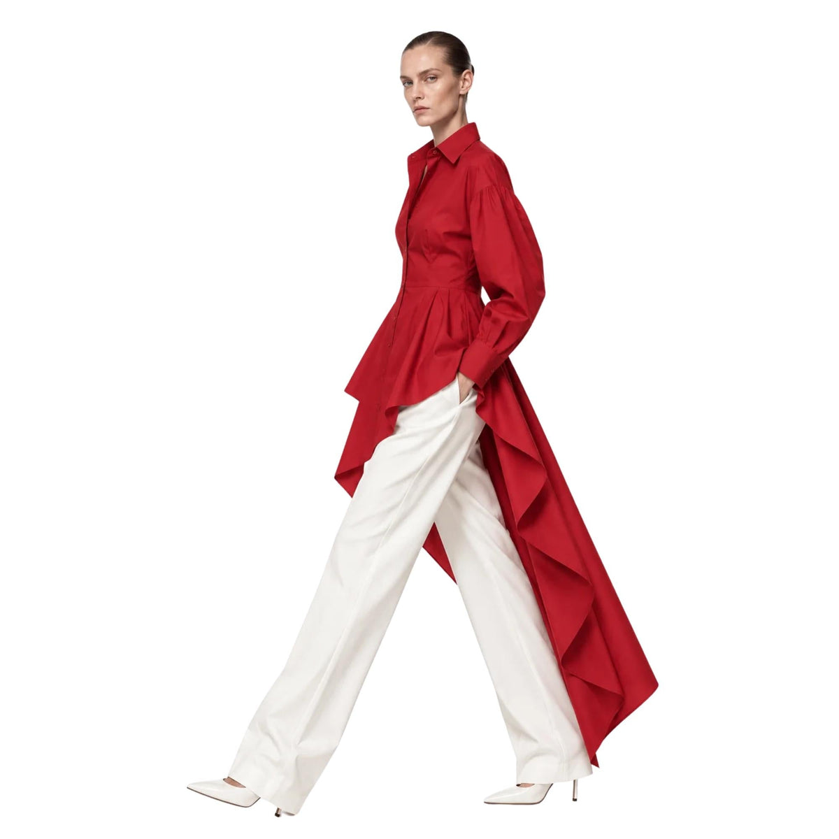DRAMATIC HIGH-LOW SHIRT قميص “KATERINA”