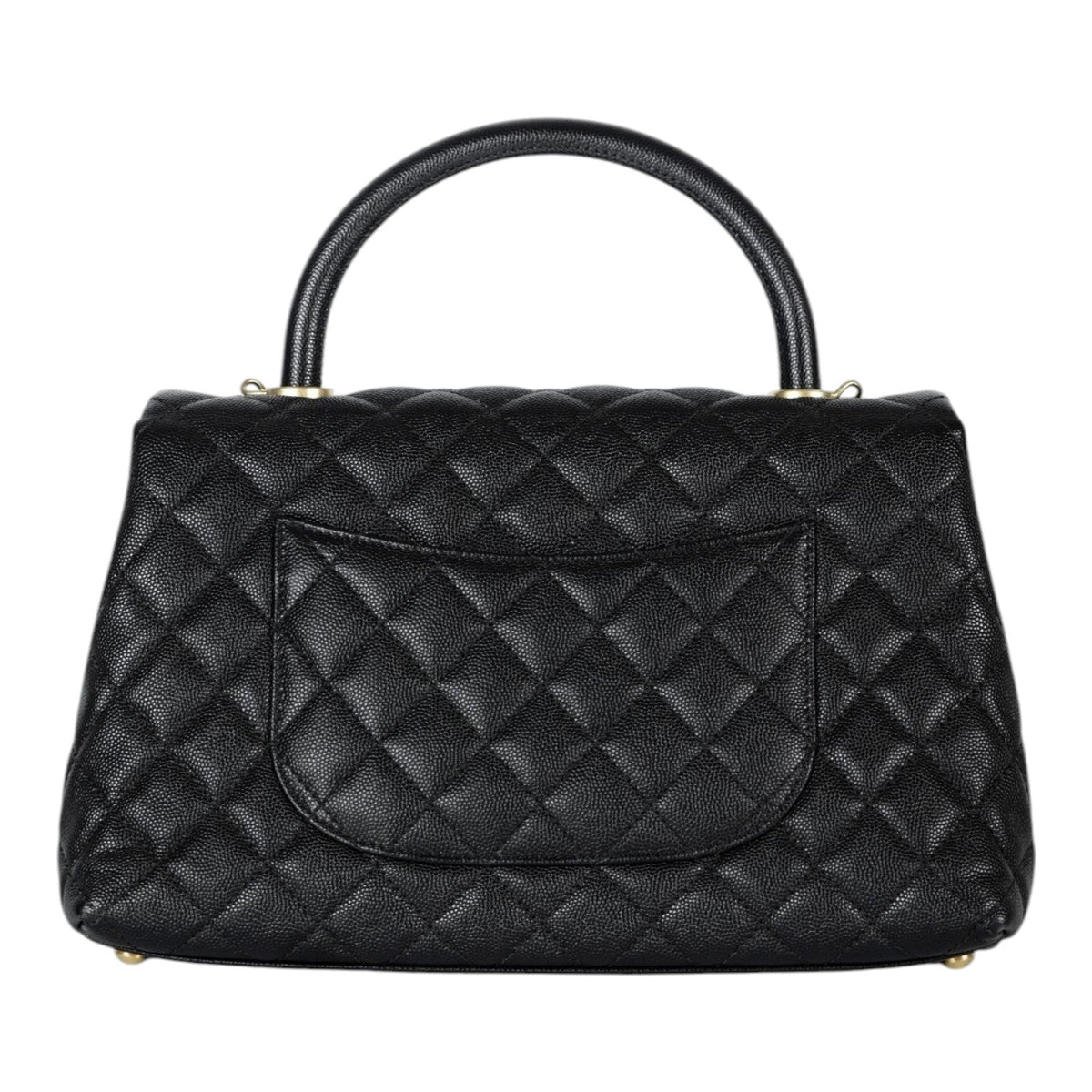 Chanel Black Medium Coco Handle Bag with GHW - Full Set
