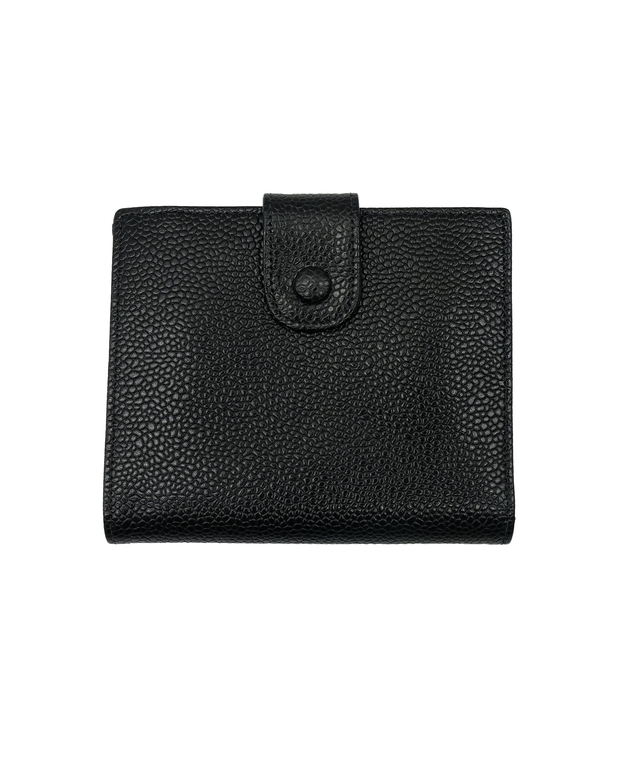 CHANEL Wallet Caviar Skin Black CC Autham5611 DXBS0336