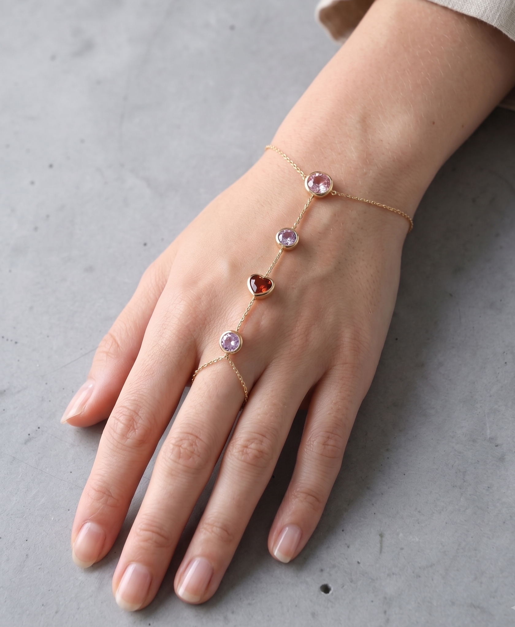 Handchain Spinel Tourmaline malaya Garnet DXBS6642