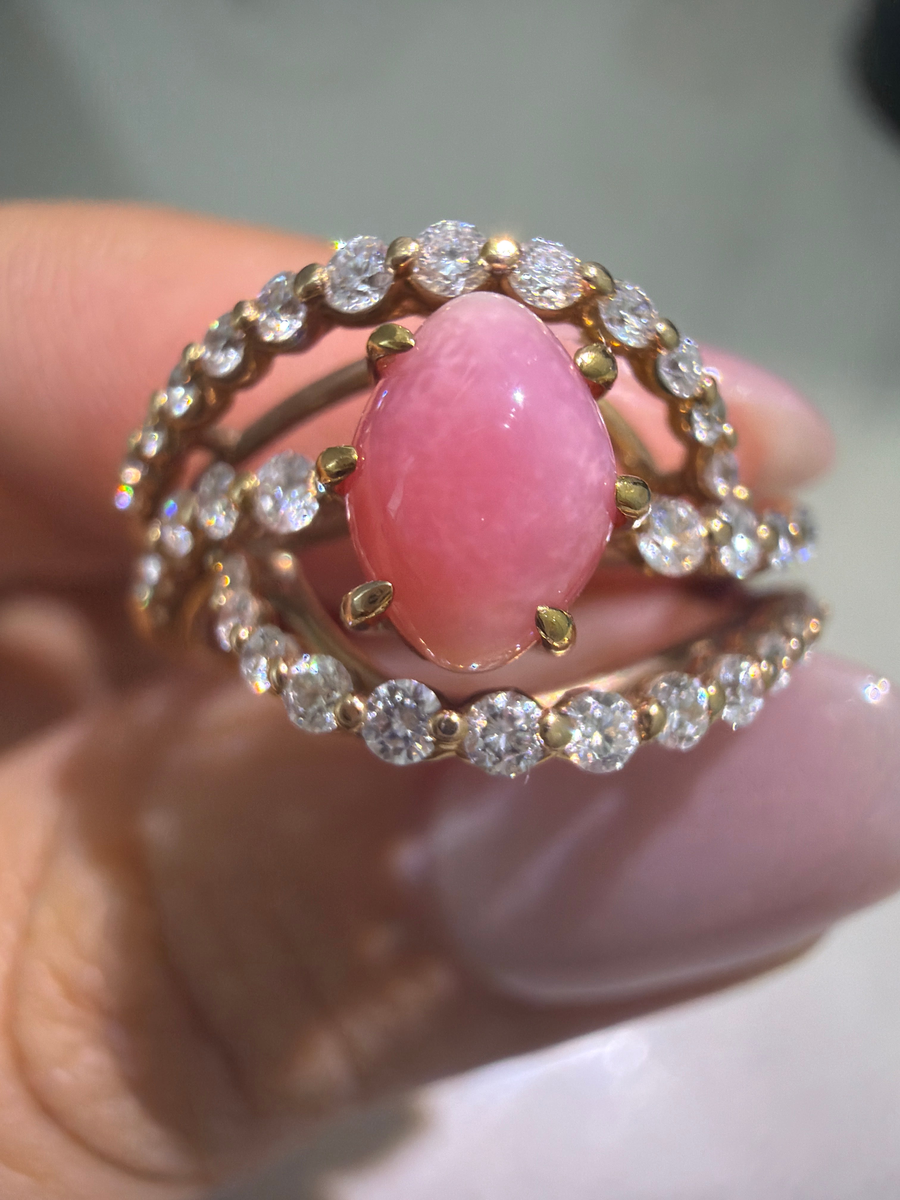 Conch Pearl Ring in 18K, CP 1.13ct 2123 JJC0623
