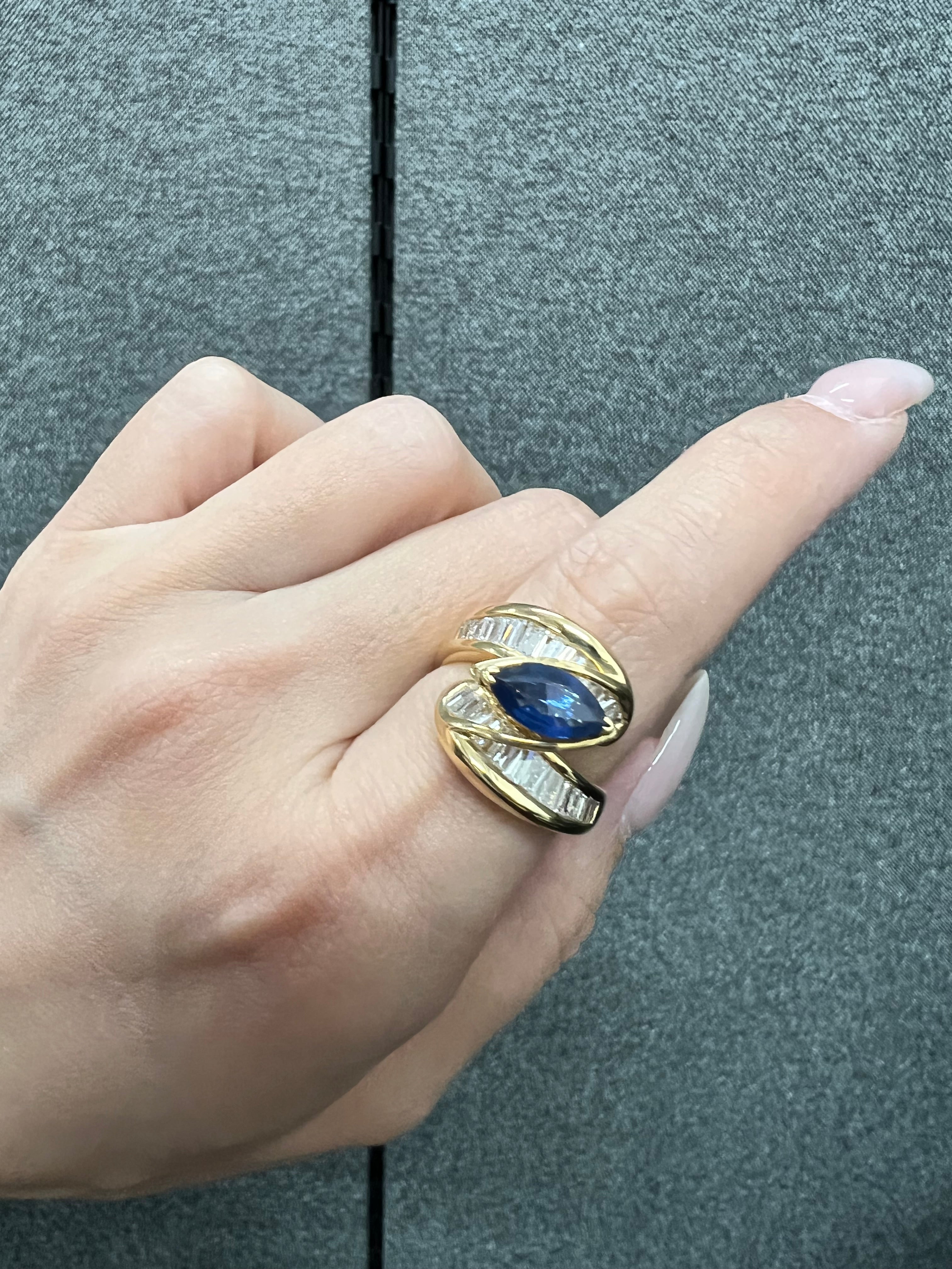 K18 INT. CORN FLWR. Sapphire RING CX8744