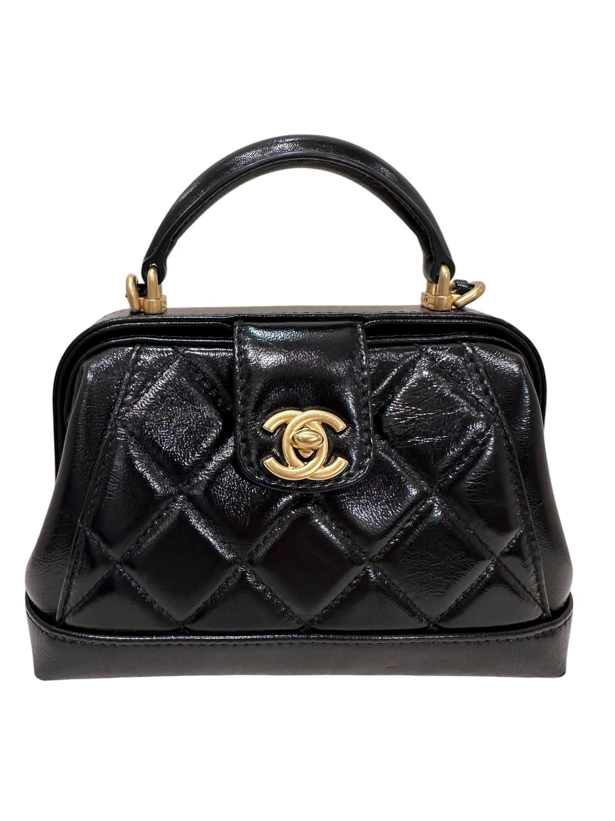 Chanel Black Small Top Handle with GHW