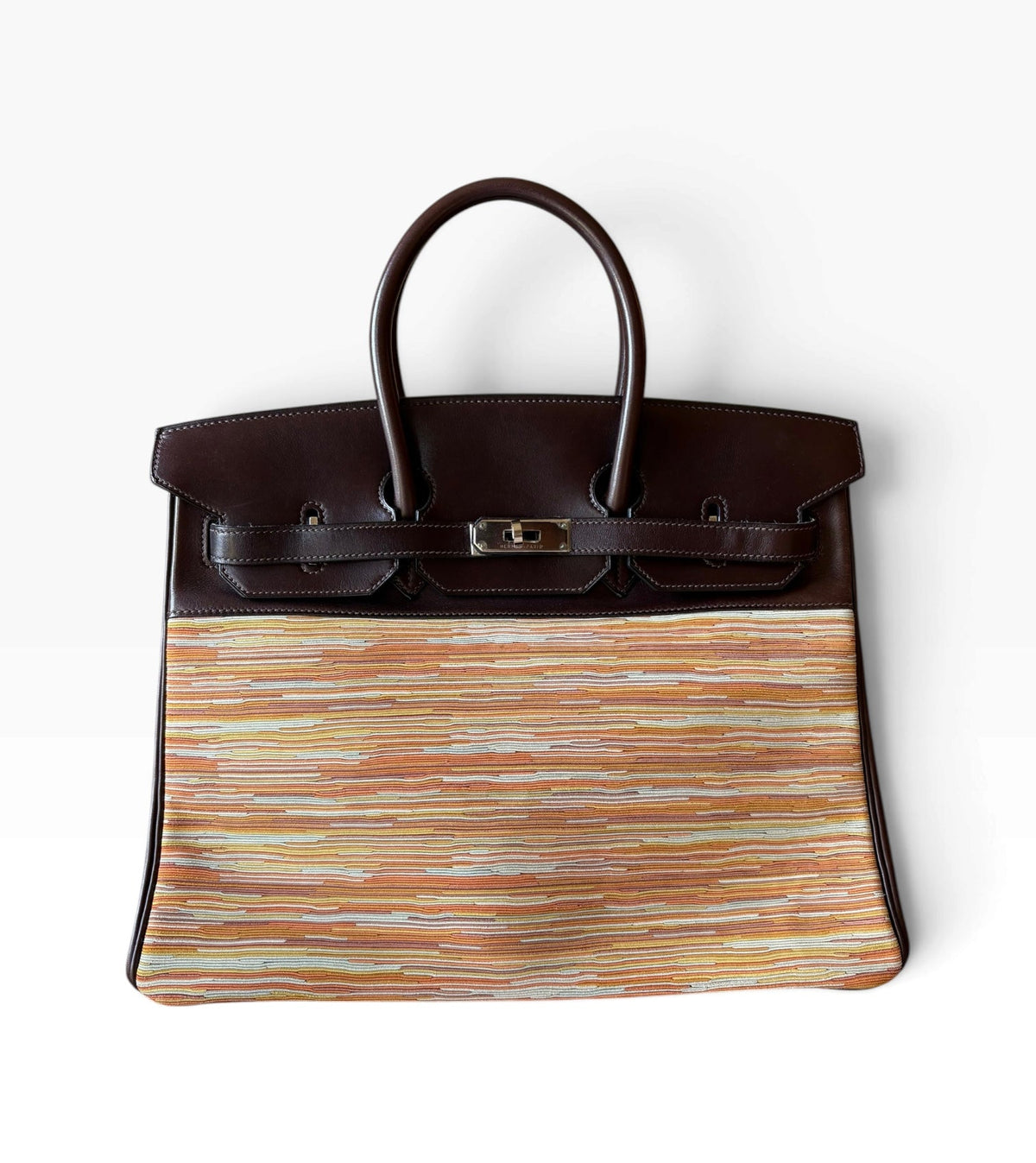 Hermes Birkin 35 Chocolate Box & Vibrato Leather with PHW
