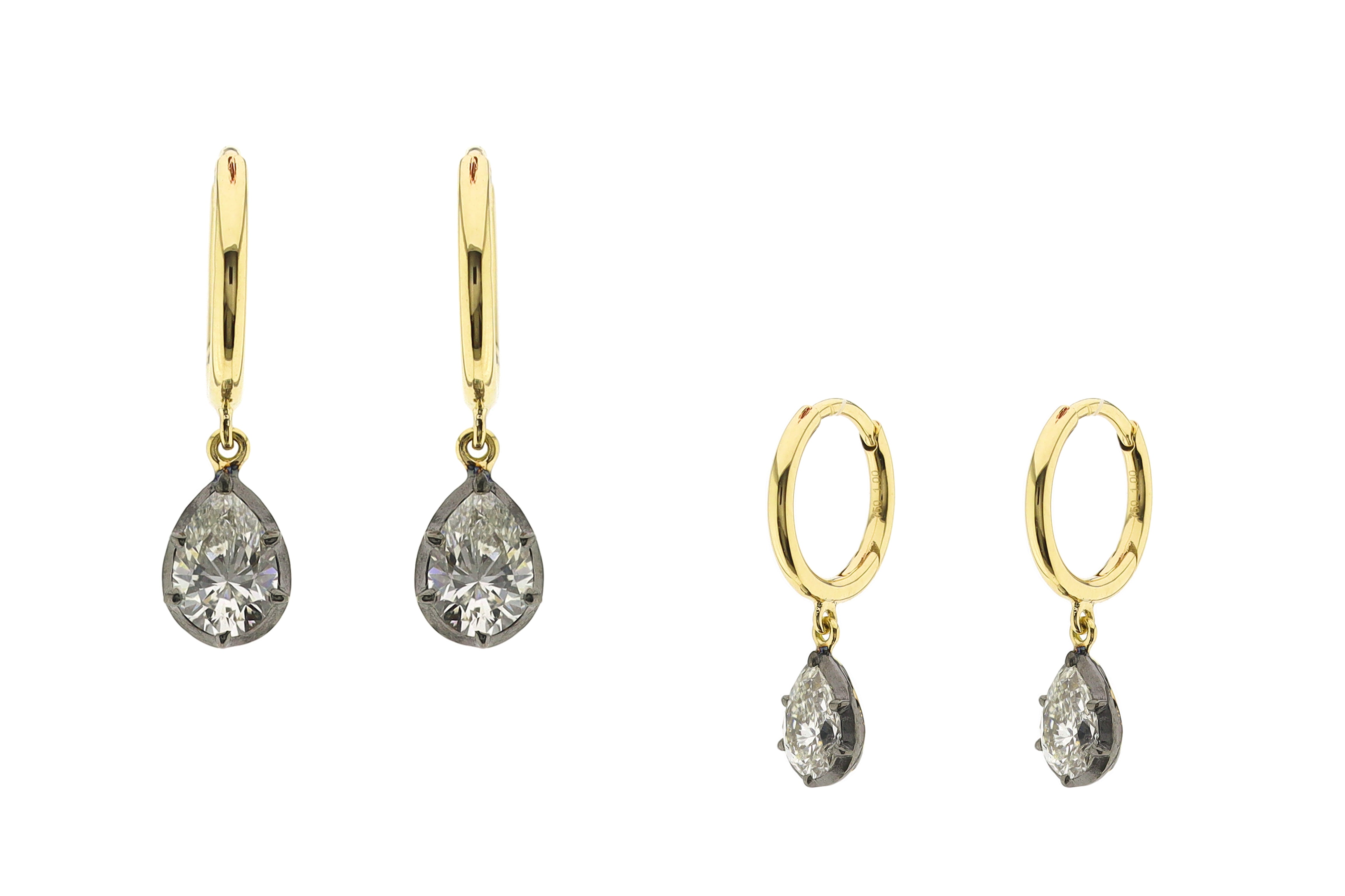 1ct EX PEAR FULL CUT (G-H/VS-SI)  EARRINGS E8375