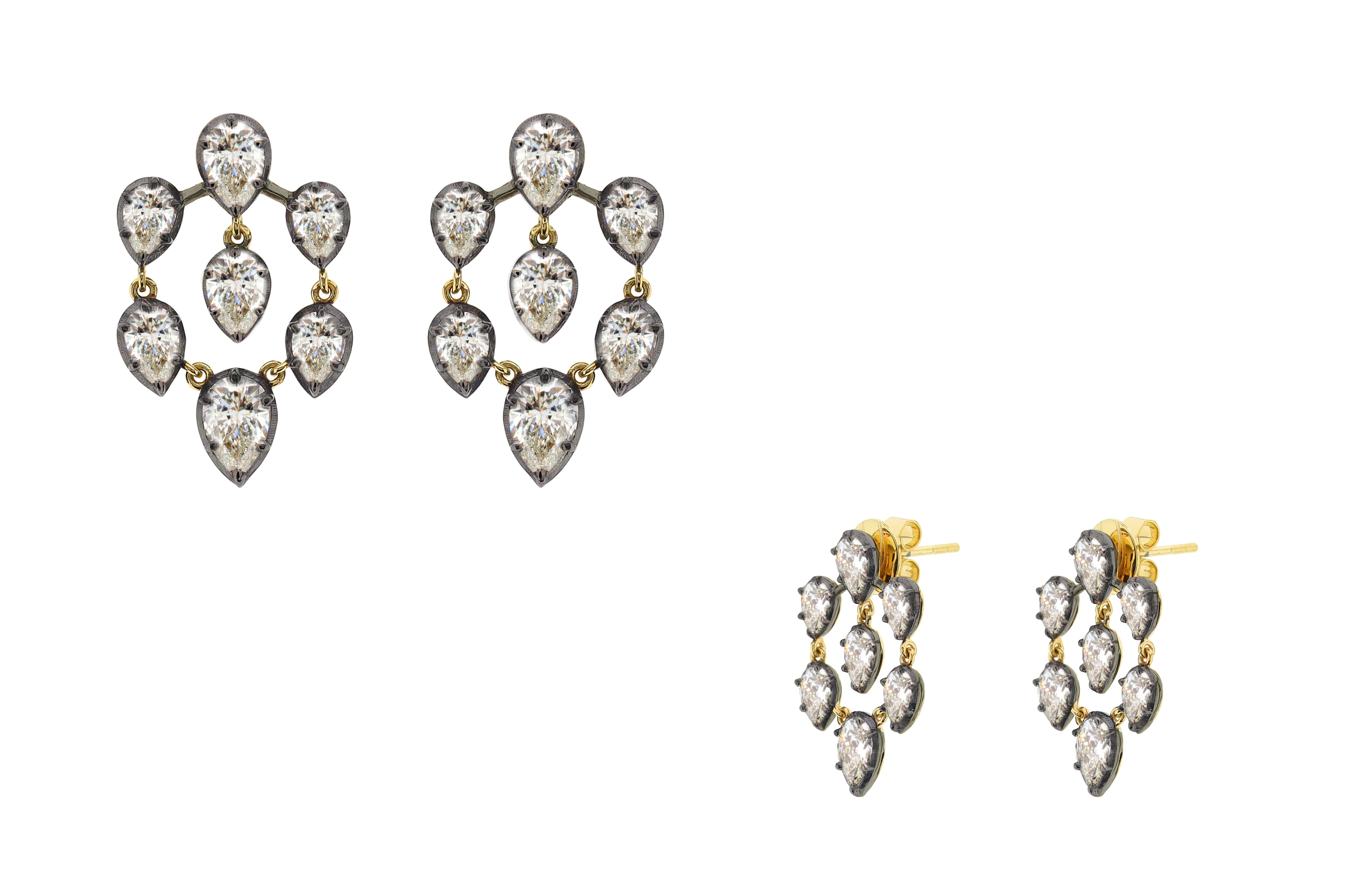 4.32ct EX PEAR FULL CUT (G-H/VS-SI) EARRINGS E8428