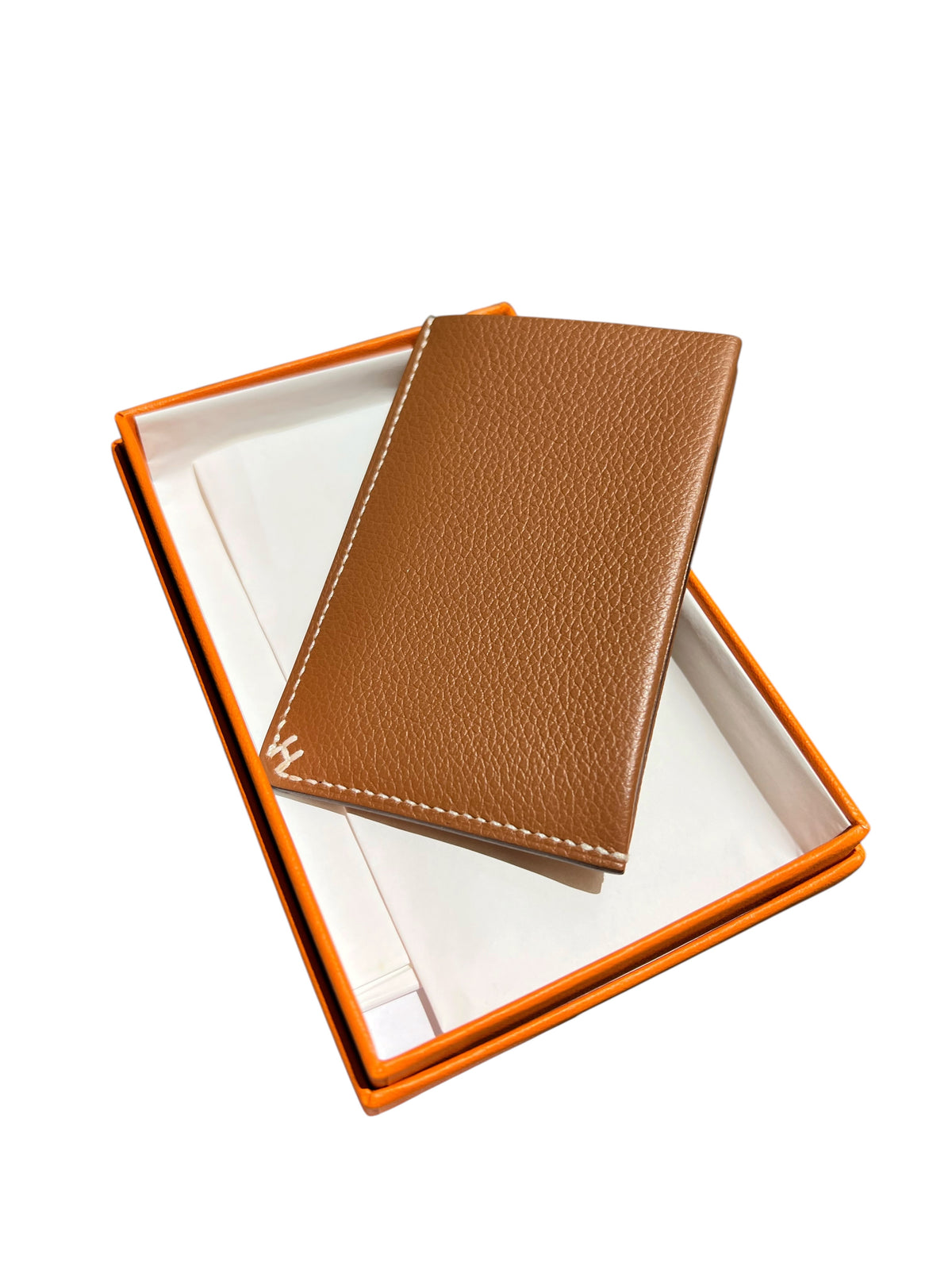 HERMES H SELLIER GOLD EVERCOLOR CARD HOLDER 2000000154879