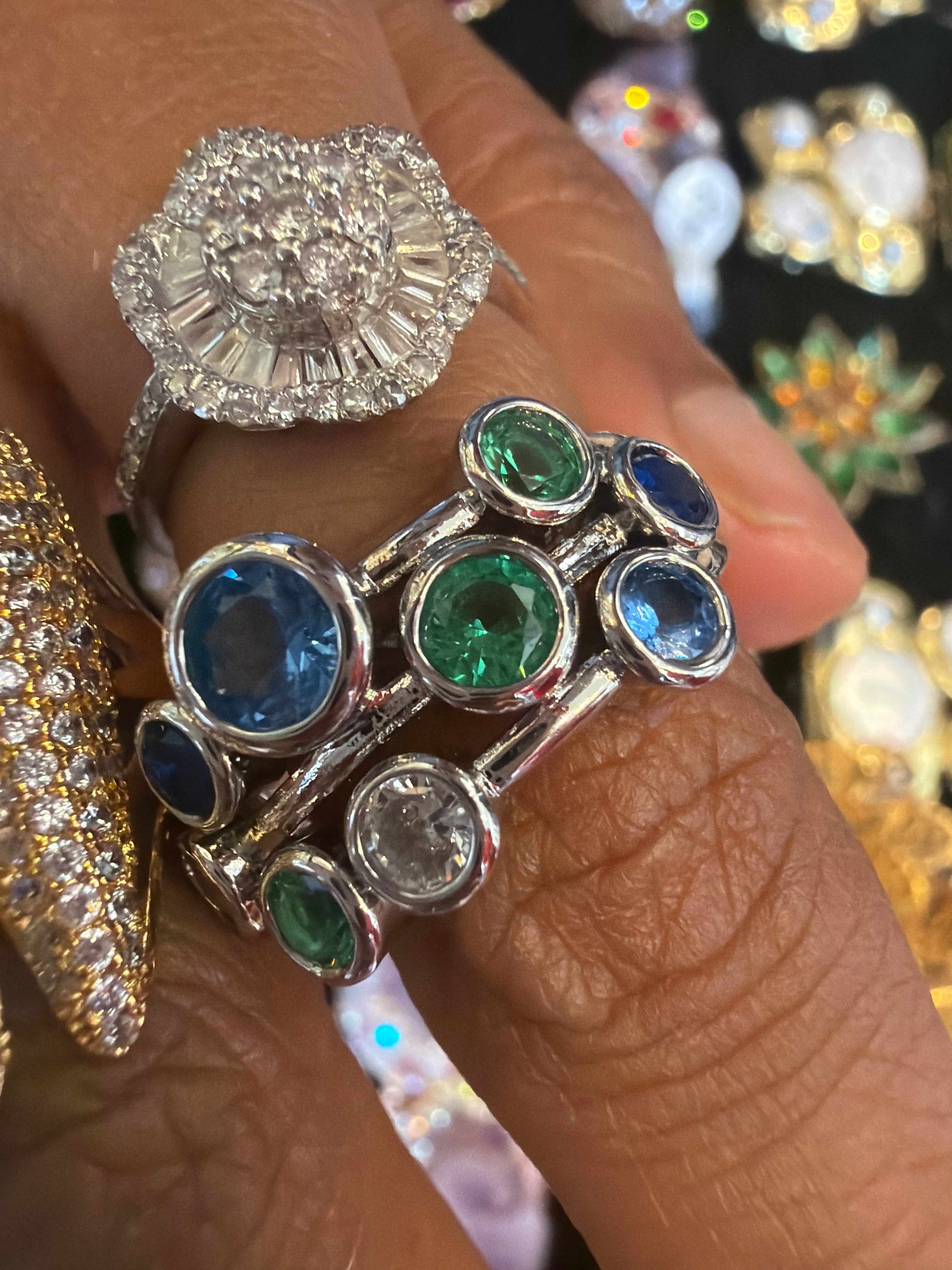 lucy bubble rings - african brands  AKC1431
