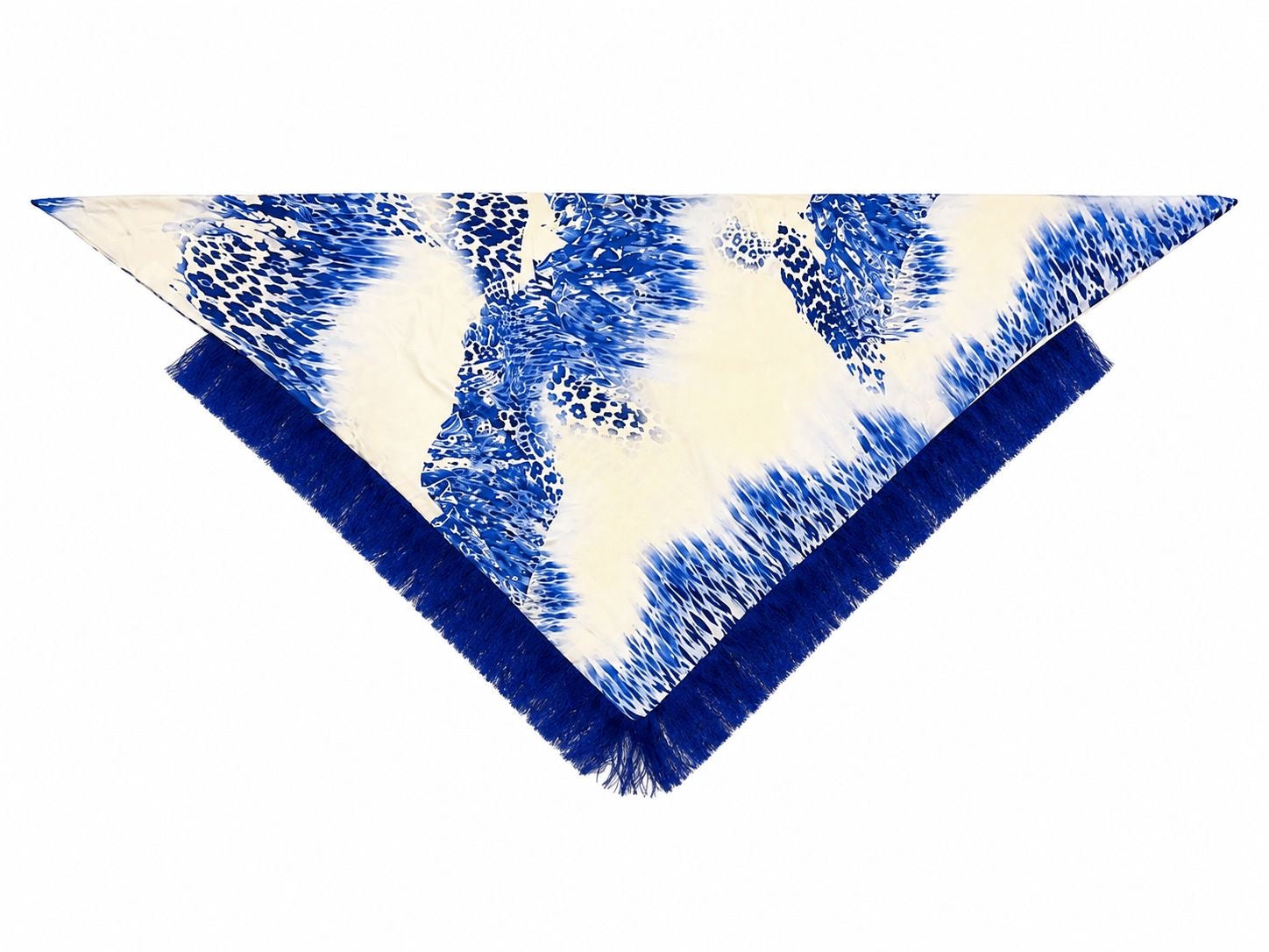 SCARF BANDANA BLUE FRINGES MCL12129