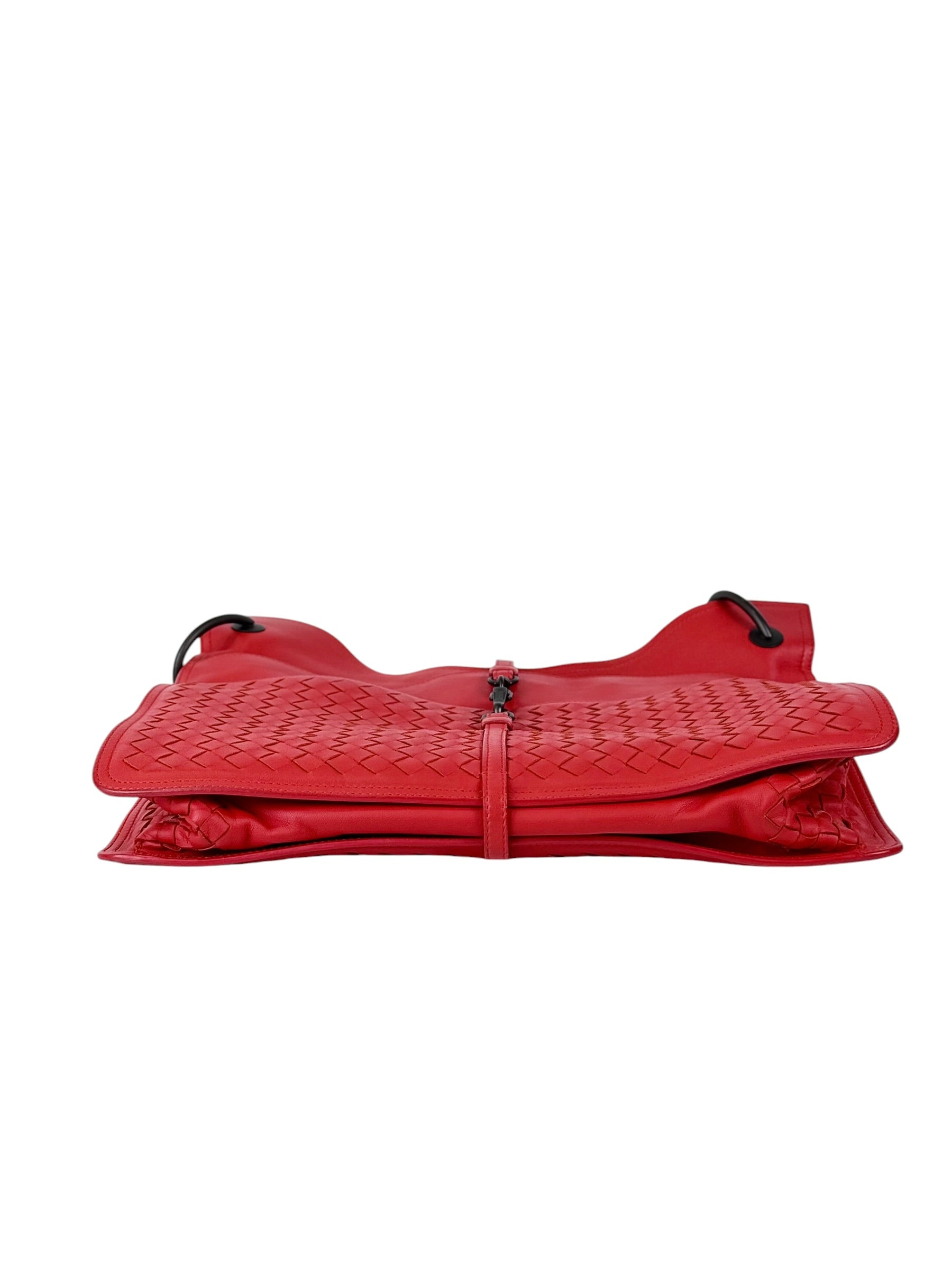 Bottega Veneta Vesuvio Interecciato Bag Red