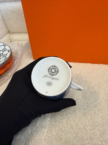 Hermès H Déco Saucer Set 12 Pieces