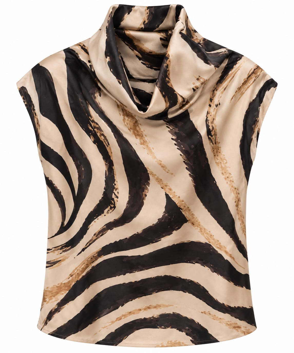 TOP COSIMA SUEDE TIGER BLACK GOLD  MCL13458