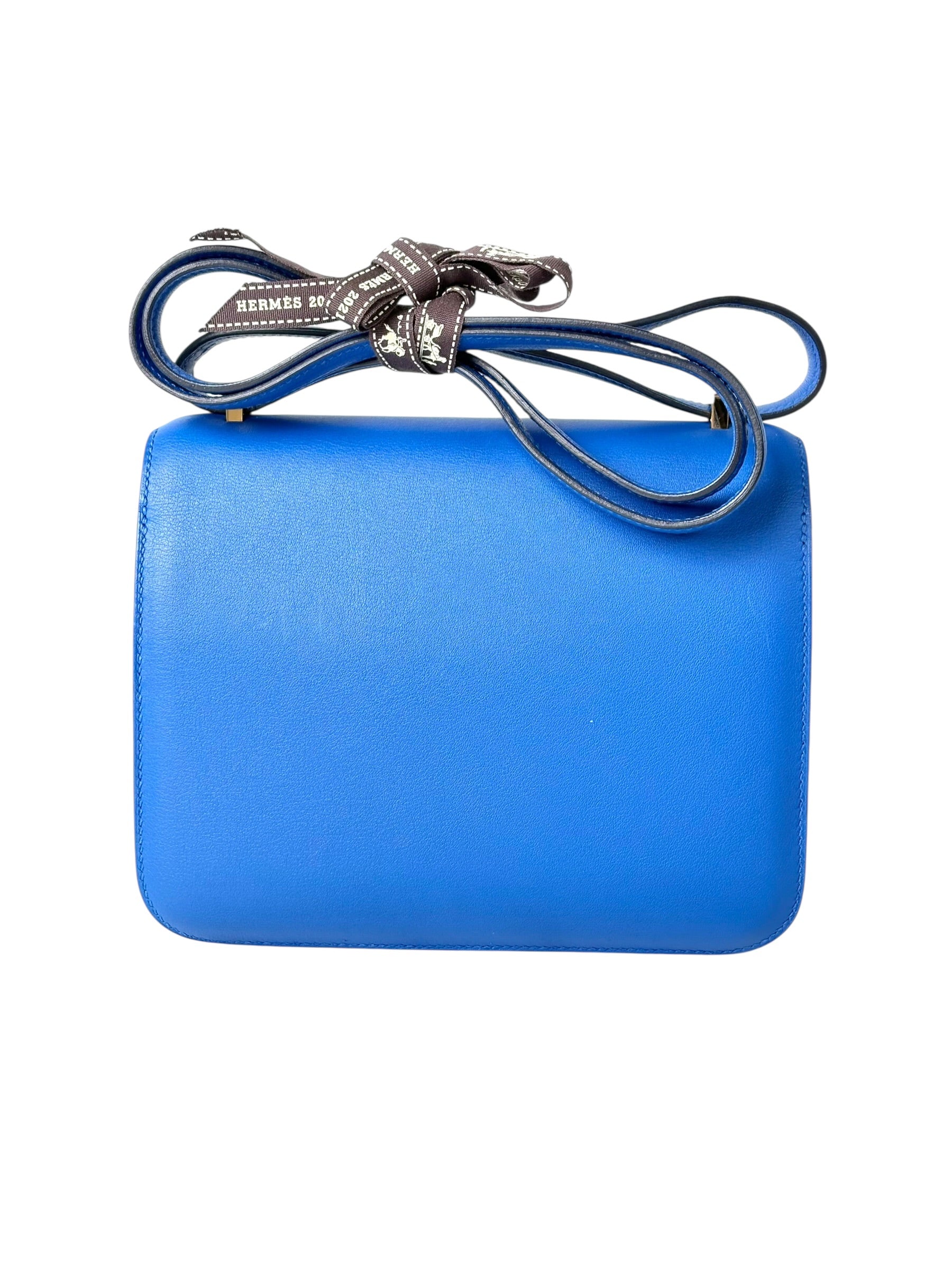 Hermes Constance Mini Bag Blue in Swift with GHW