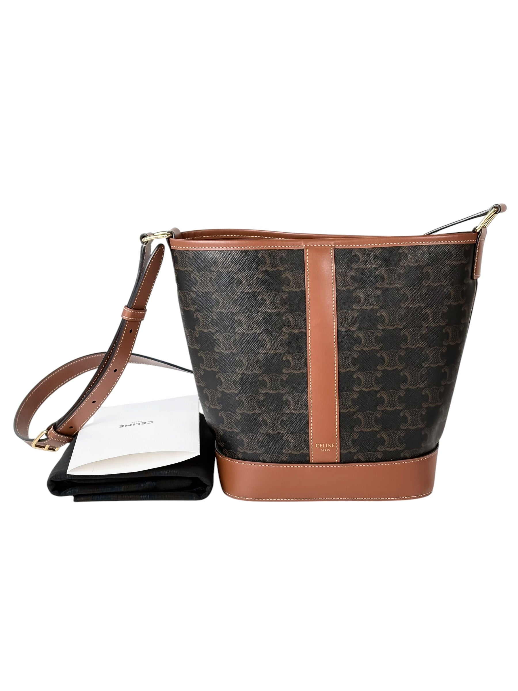 Celine Small Bucket Triomphe Canvas Bag