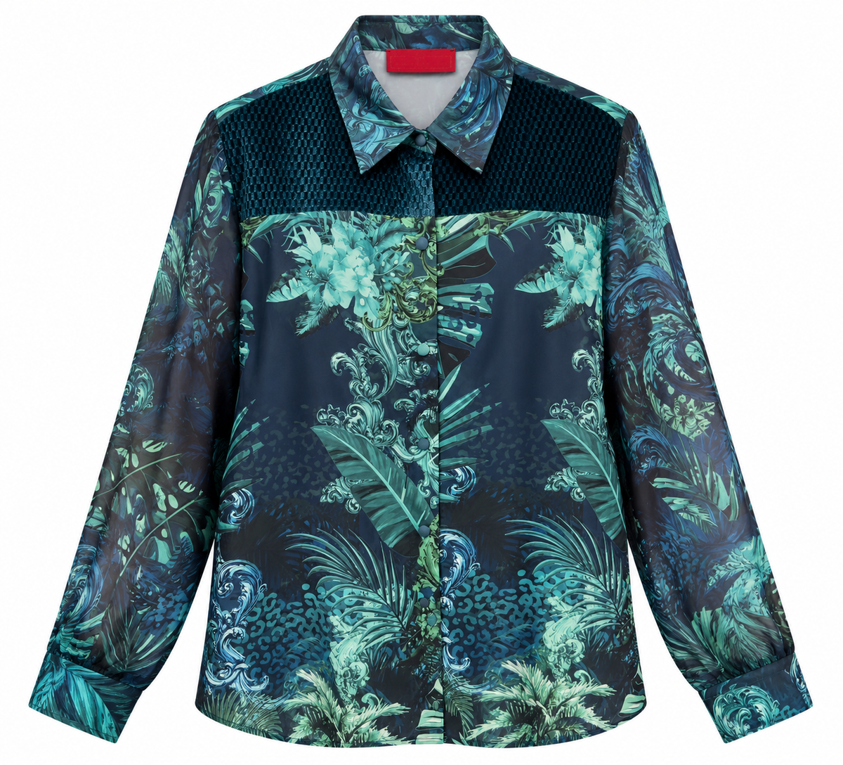 SHIRT BIANKS TEXTURED VELVET JUNGLE SILK  MCL13570