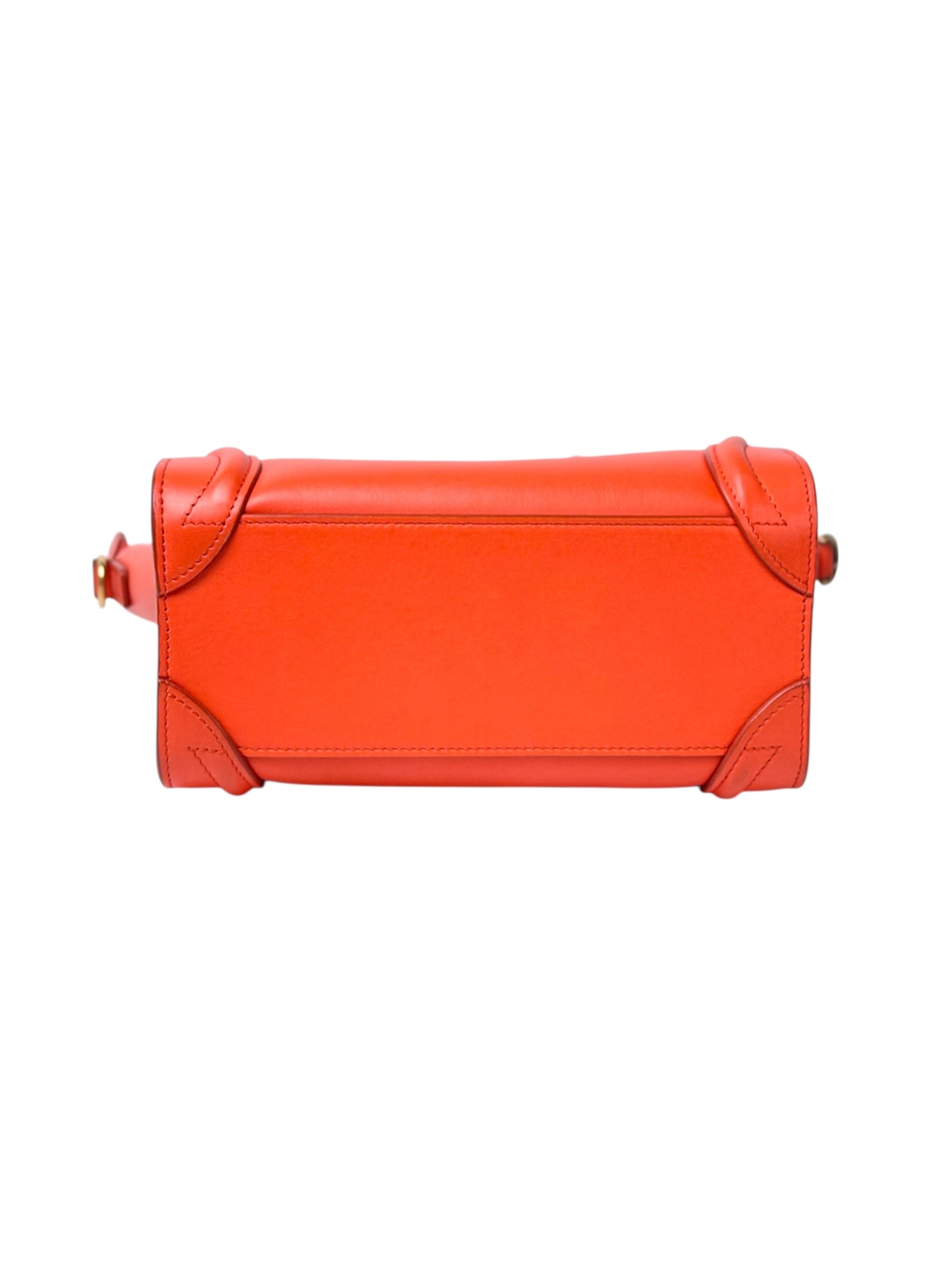 Celine Orange Mini Luggage Bag