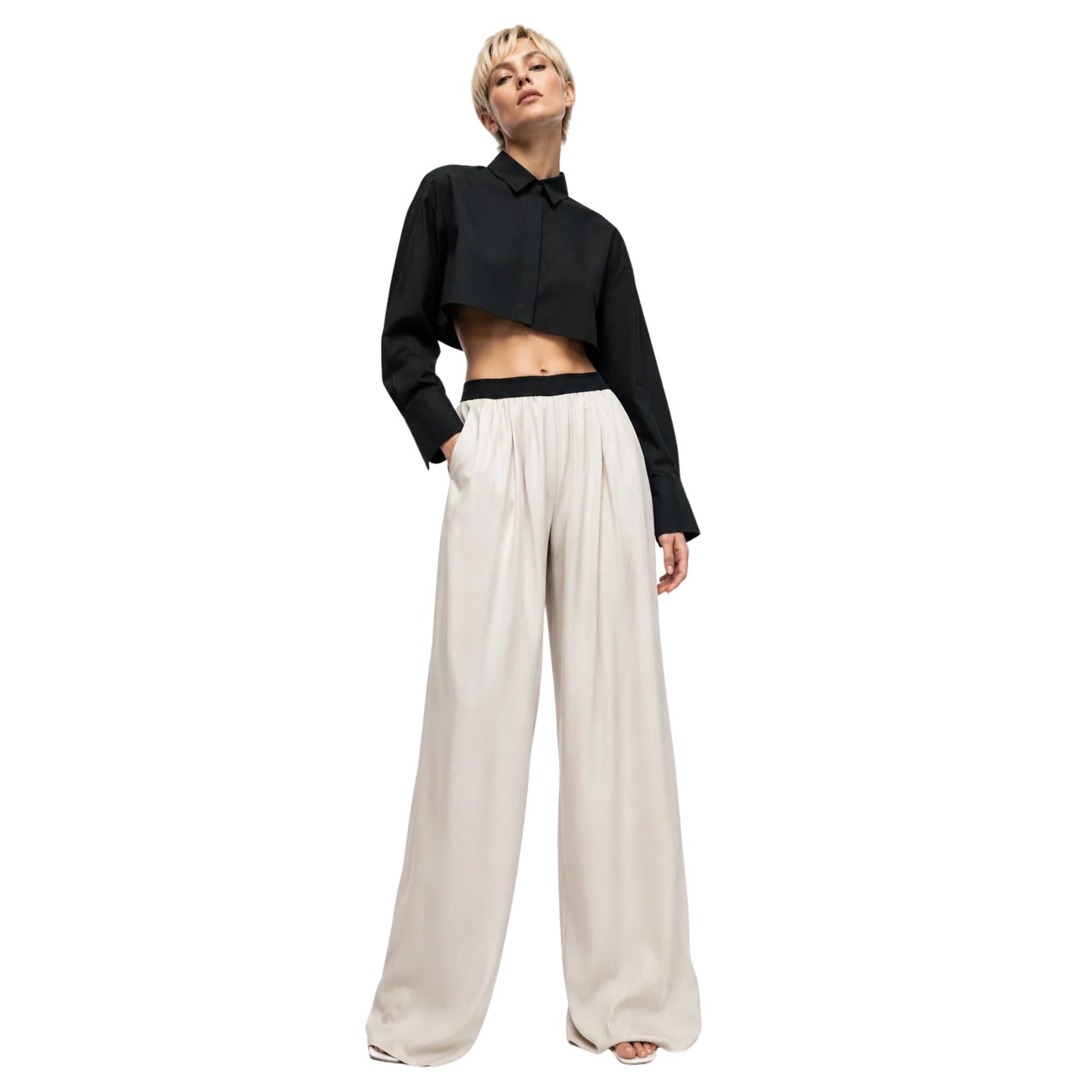 ELASTICATED FRONT PLEATED TROUSERS بنطلون “PION”