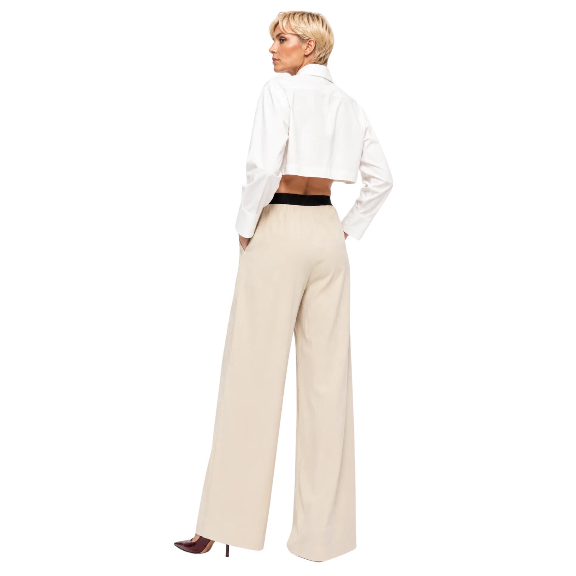 ELASTICATED FRONT PLEATED TROUSERS بنطلون “PION”