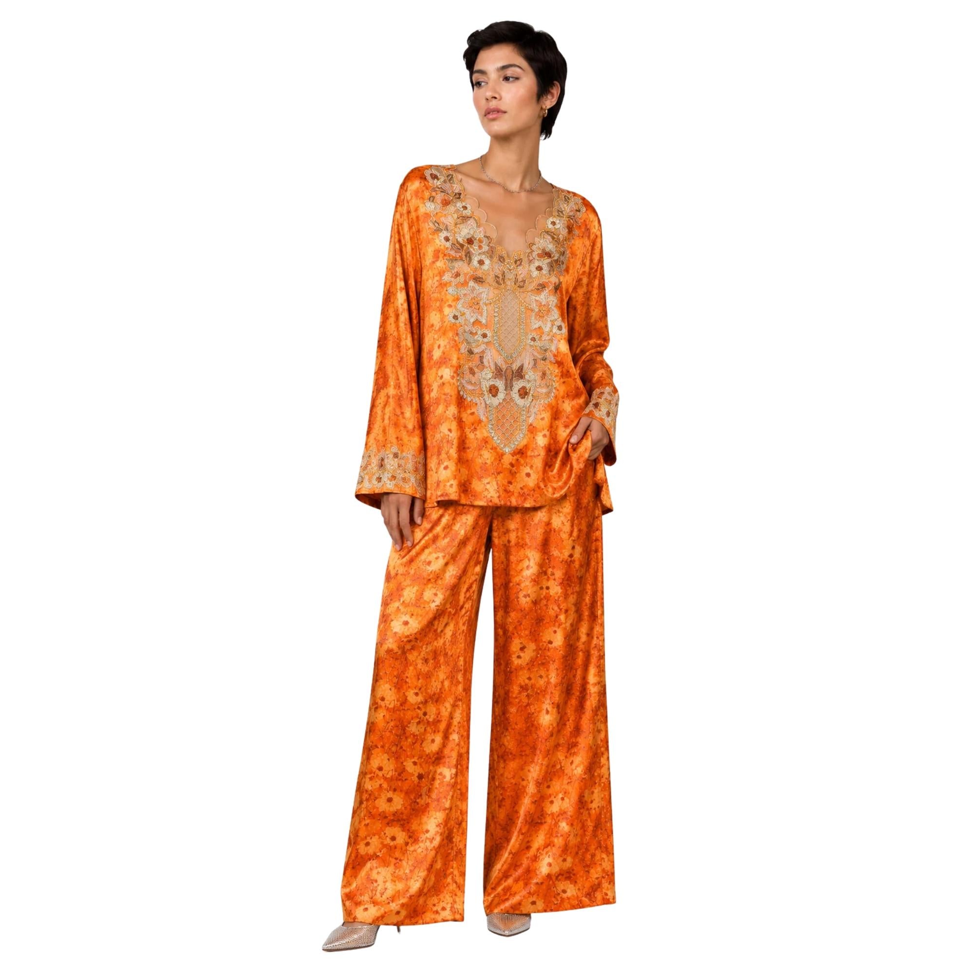 EMBROIDERED TWO-PIECE SET “SCHEHERAZADE BLOOM”