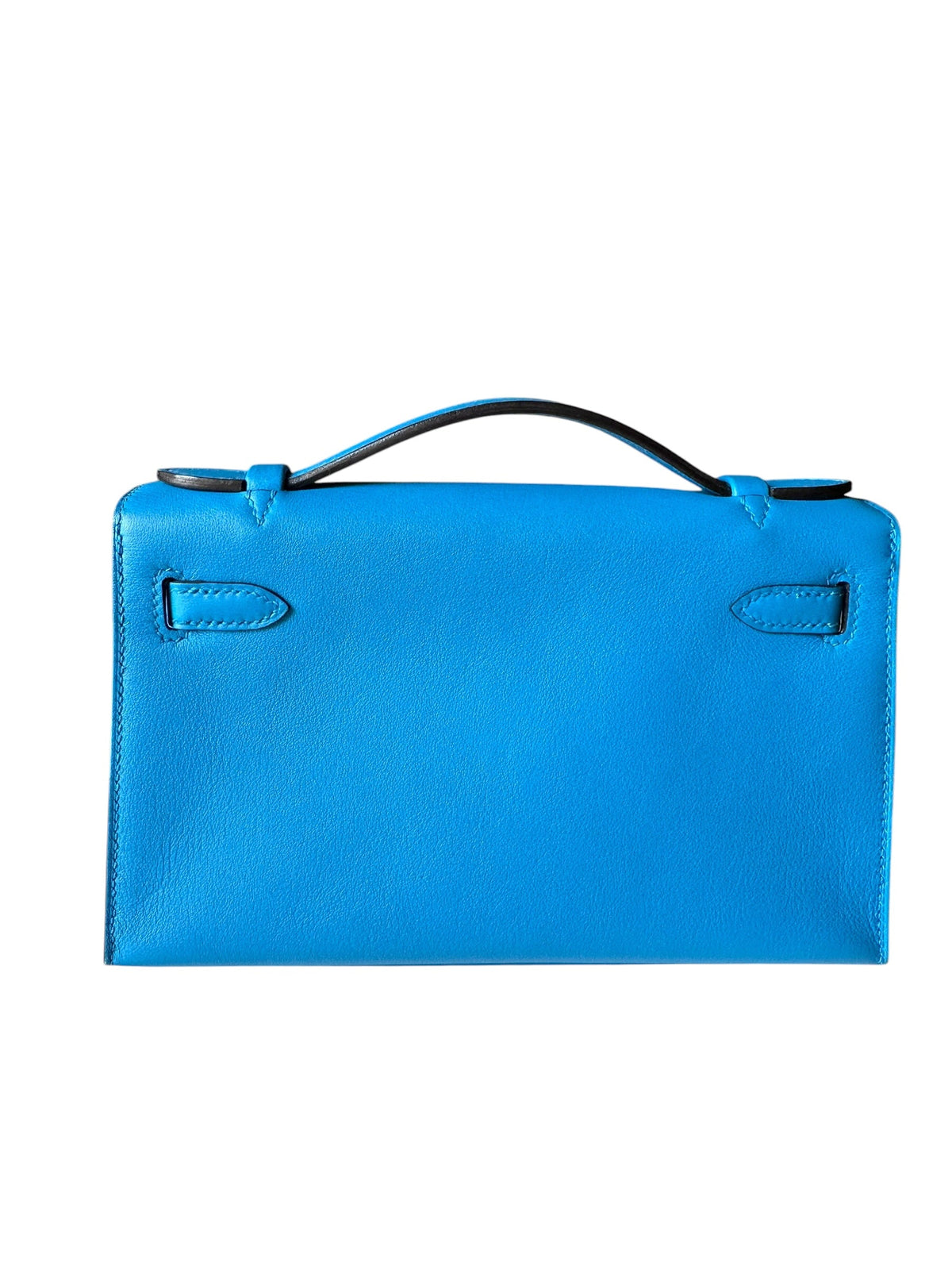 Hermes Blue Pochette in Swift with GHW - Full Set