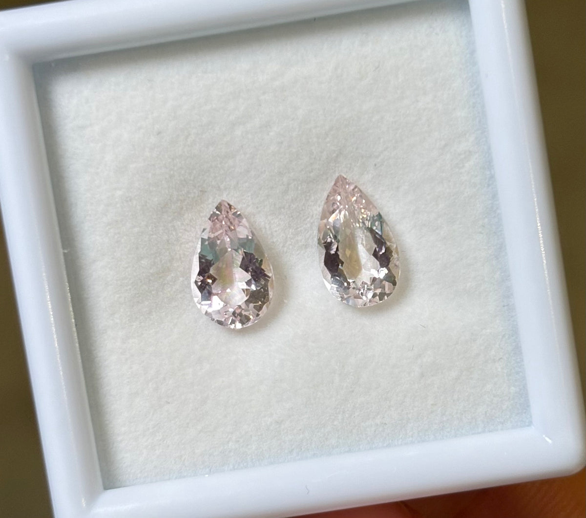 2.50ct Pink Morganite PAIR THAIC1006