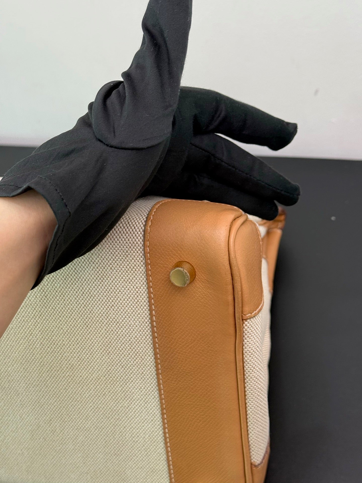 Hermès Birkin 35 Toile & Natural Leather GHW